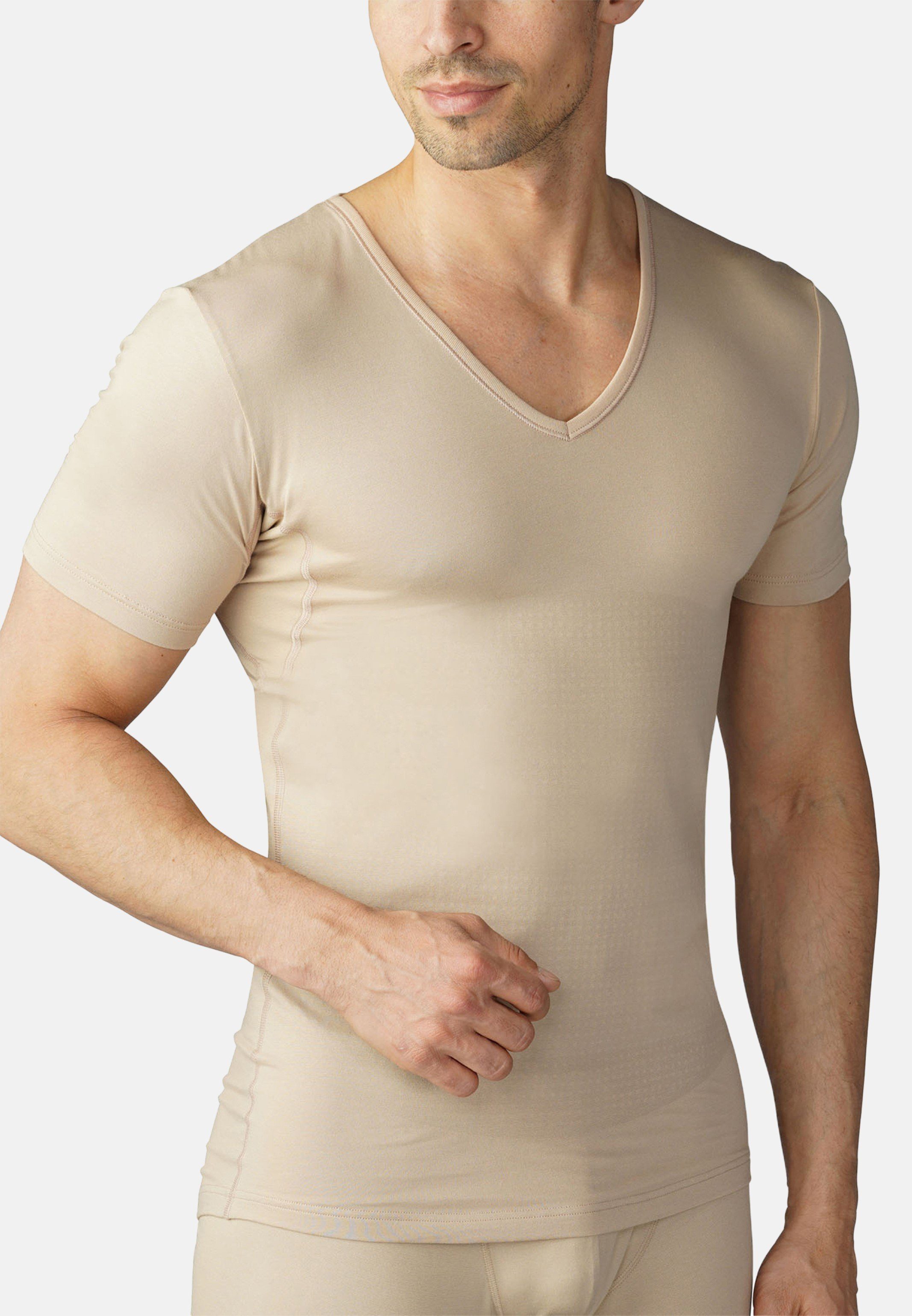 Mey Unterhemd Dry Cotton (1-St) Unterhemd / Shirt Kurzarm - Baumwolle - Thermoregulierend Light-Beige | Unterhemden