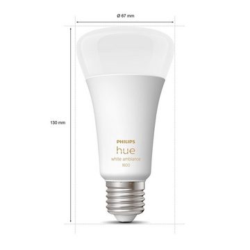 Philips Hue LED-Leuchtmittel E27 LED Leuchtmittel Reflektor 1100lm, E27, Warmweiß