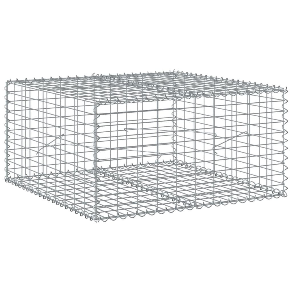 vidaXL Blumentopf Gabione mit Deckel 100x100x50 günstig online kaufen