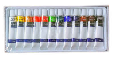 Ölfarbe 12 Tuben ÖLFARBEN je 12ml Set Malfarben Ölfarbe 59, Künstlerfarbe Öl Farbe Malen