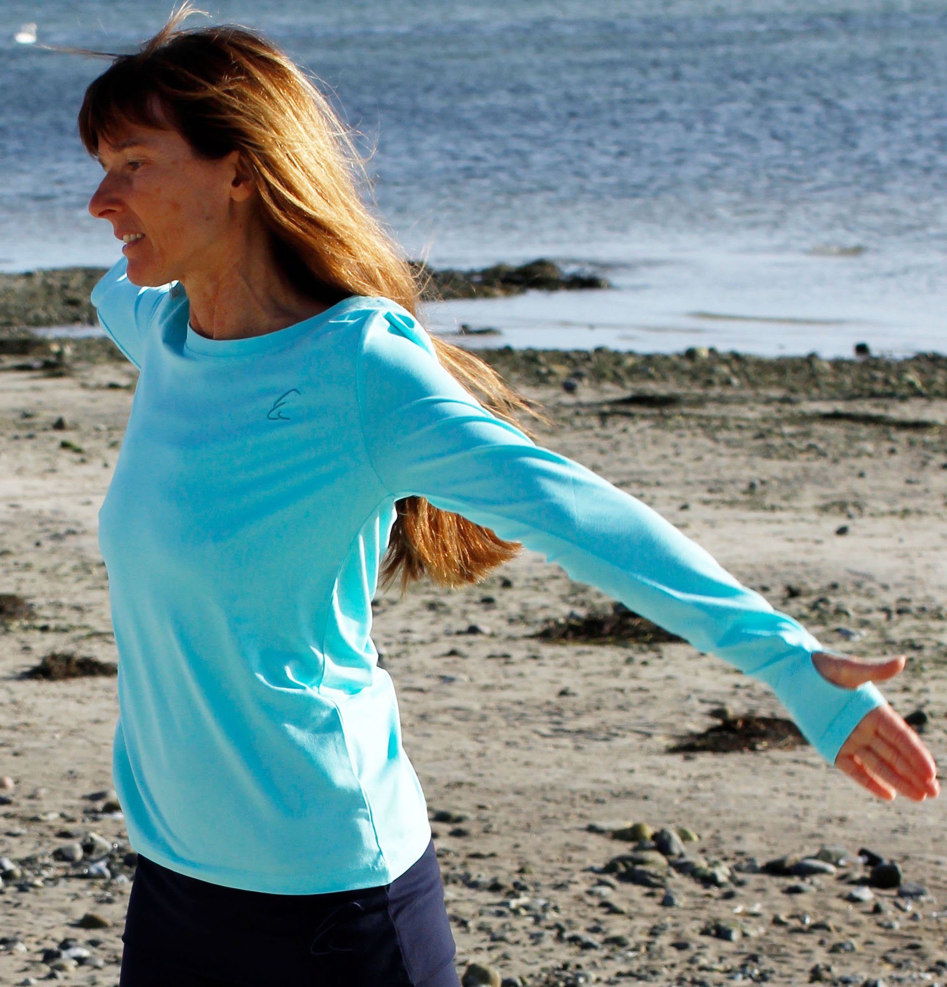 ESPARTO Yogashirt Langarmshirt Vicitra Ärmel mt Daumenloch