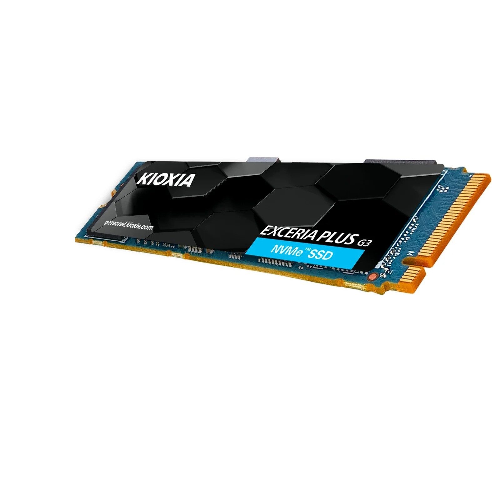 KIOXIA Exceria Plus G3 1TB NVMe SSD Gen4 1000GB interne SSD (1 TB) 5000 MB/S Lesegeschwindigkeit, 3900 MB/S Schreibgeschwindigkeit, PCIe 4.0 x4, NVMe 1.4, BiCS FLASH TLC, Graphen Heatspreader