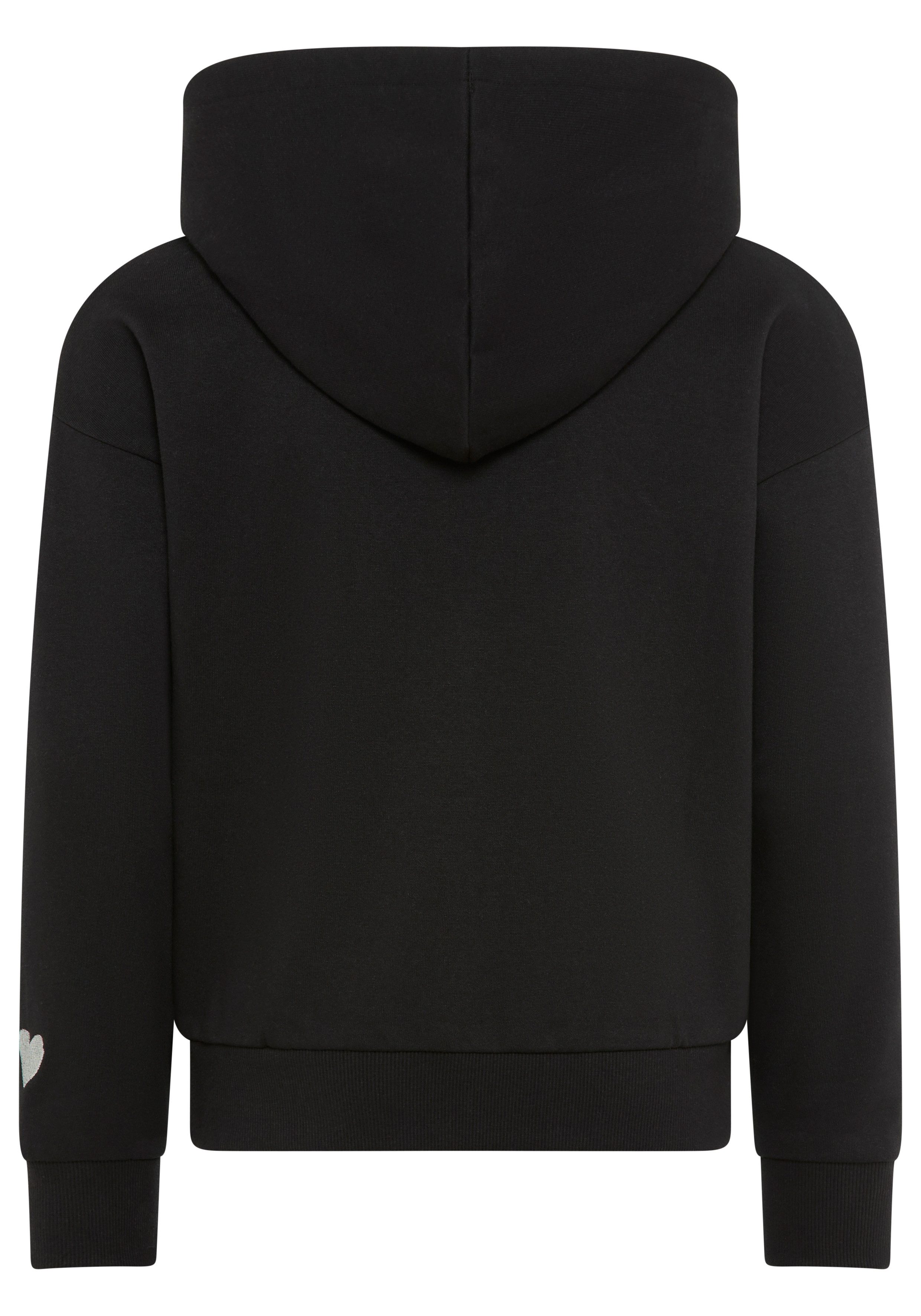 KIDSWORLD Kapuzensweatjacke Lässige Sweatjacke mit kleinem Logo Lockere Form