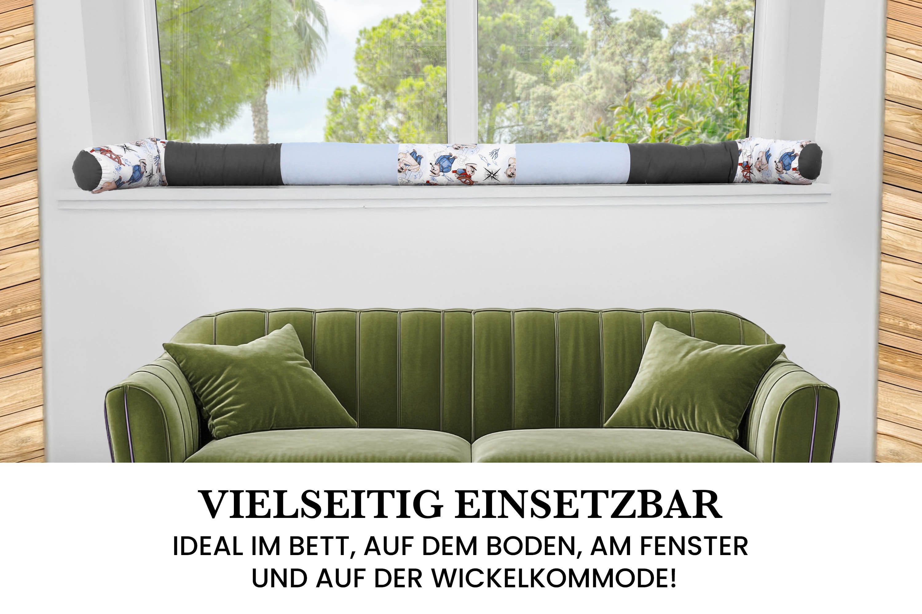 Amilian Nestchenschlange Bettschlange 210cm - Seitenschläferkissen - Nestschlangen, Nestchen - Bettumrandung als Kopfschutz - Kantenschutz für Babybett – Bild 5 von 5