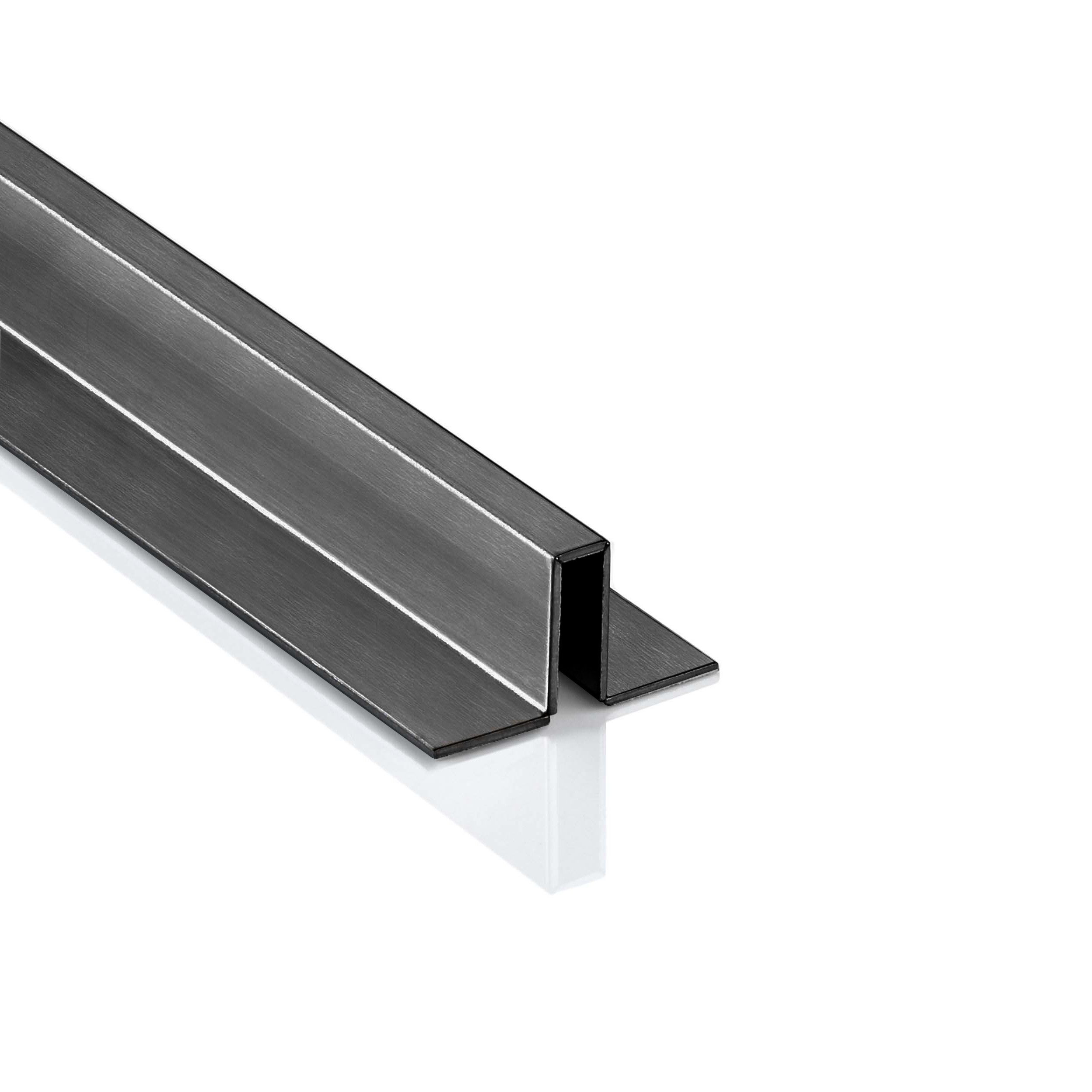 tktrading24 Abschlussprofil Slim-Line U-Profil Bordüre mit Schenkel Fliesenschiene Edelstahl V2A