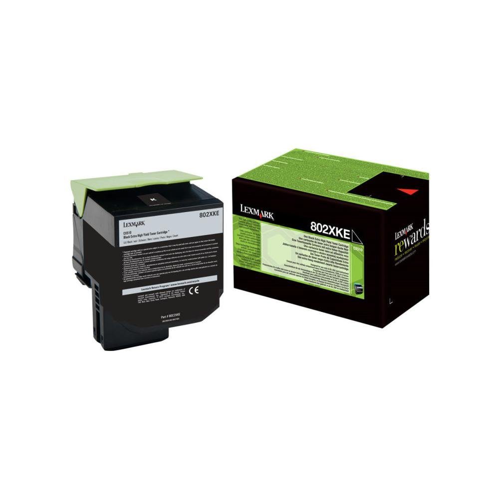 Lexmark Tonerpatrone 802XKE Toner schwarz