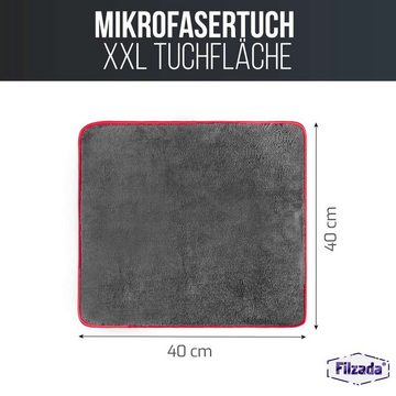 Filzada 3x Mikrofasertücher Auto 600GSM Microfasertucher Autopflege Reinigung Mikrofasertuch (85% Polyester 15% Polyamid)