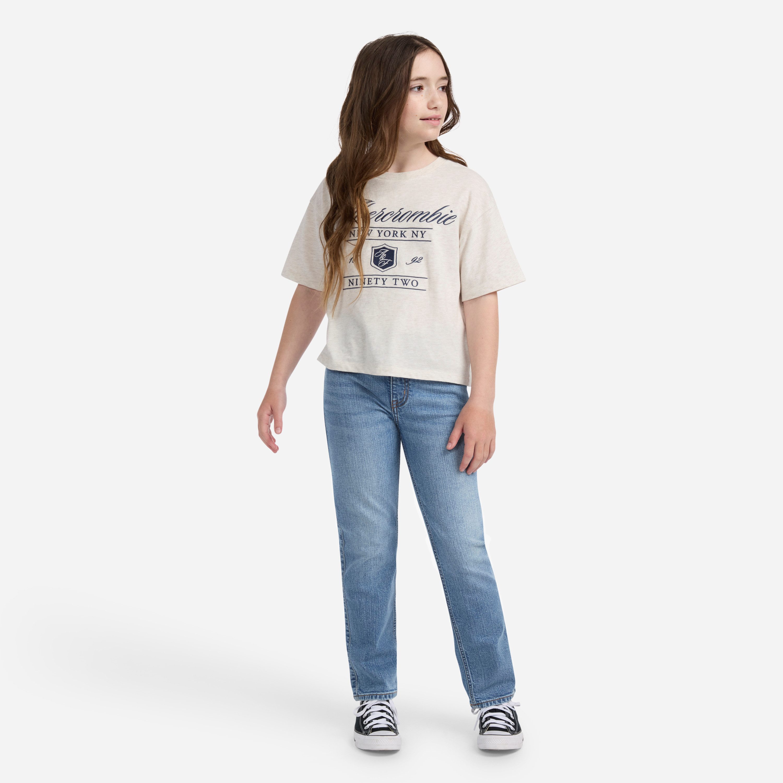 Abercrombie Kids Straight-Jeans im 4-Pocket-Style und mit Stretch, for girls