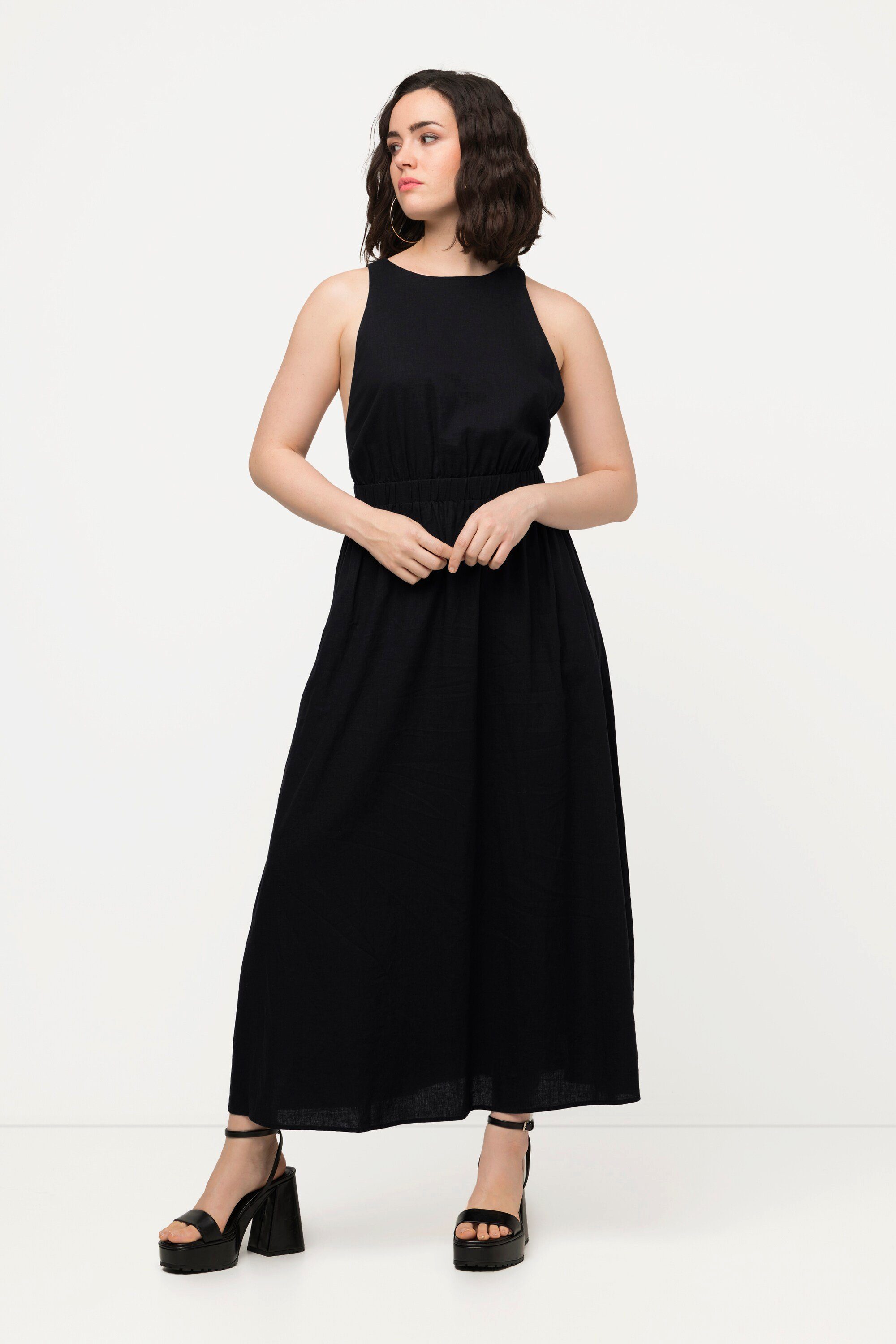 ULLA POPKEN Sommerkleid Maxikleid Leinenmix Rundhals ärmellos mehr