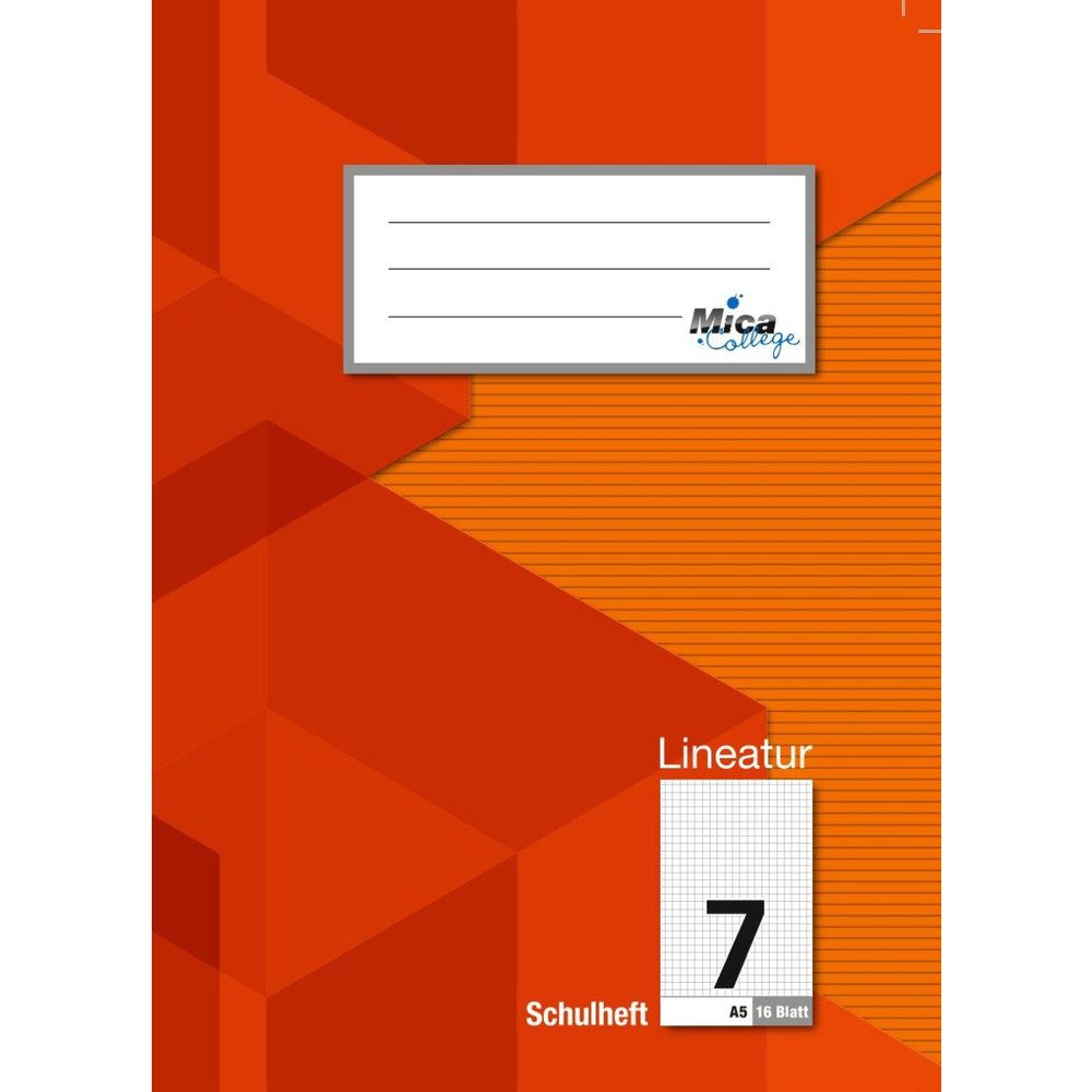 Schulheft Schulheft A5 - Lineatur 7 - kariert - 16 Blatt