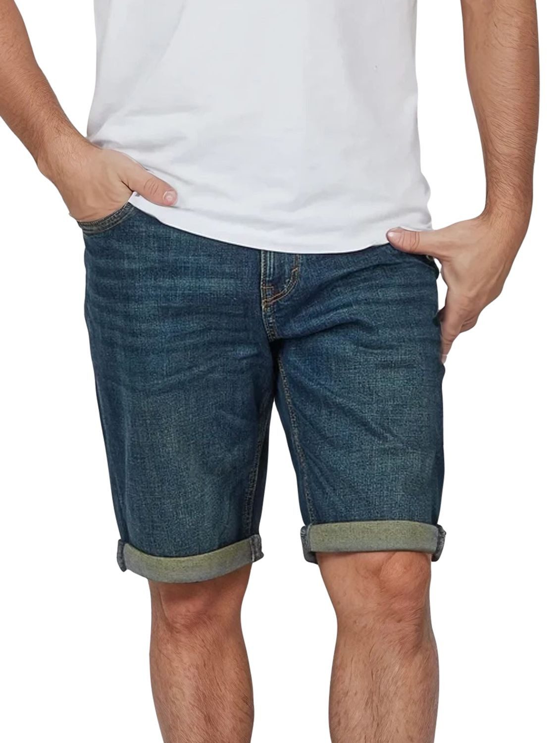 TOM TAILOR Jeansshorts Herren Shorts Josh Regular Slim Fit Bermudashorts mit Stretch