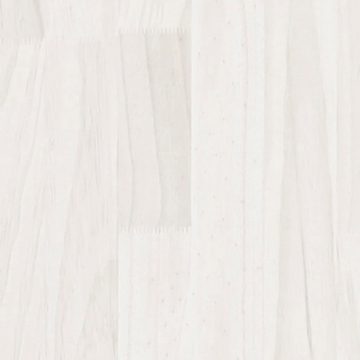 vidaXL Couchtisch Couchtisch Weiß 75x50x33,5 cm Massivholz Kiefer (1-St)