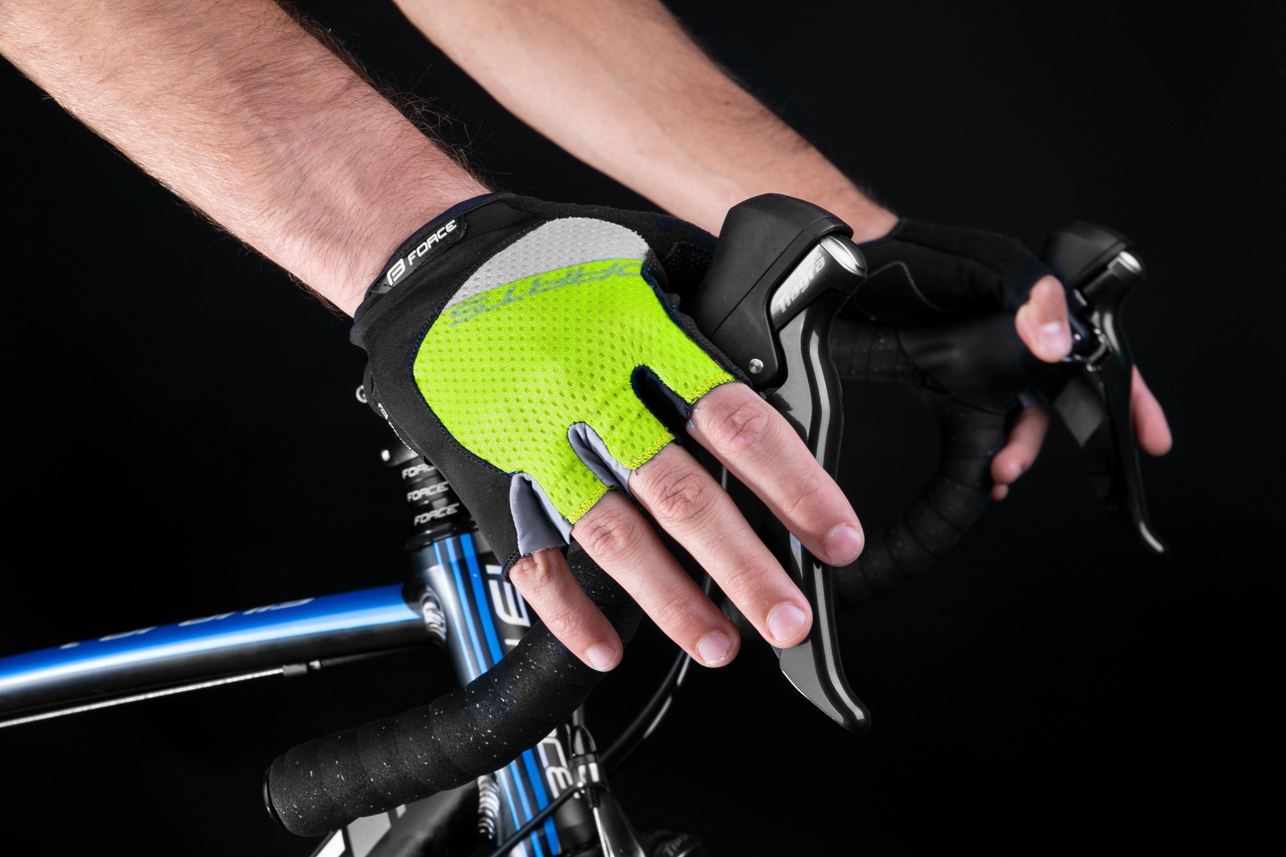 FORCE Fahrradhandschuhe Handschuhe F fluo-grau DARTS