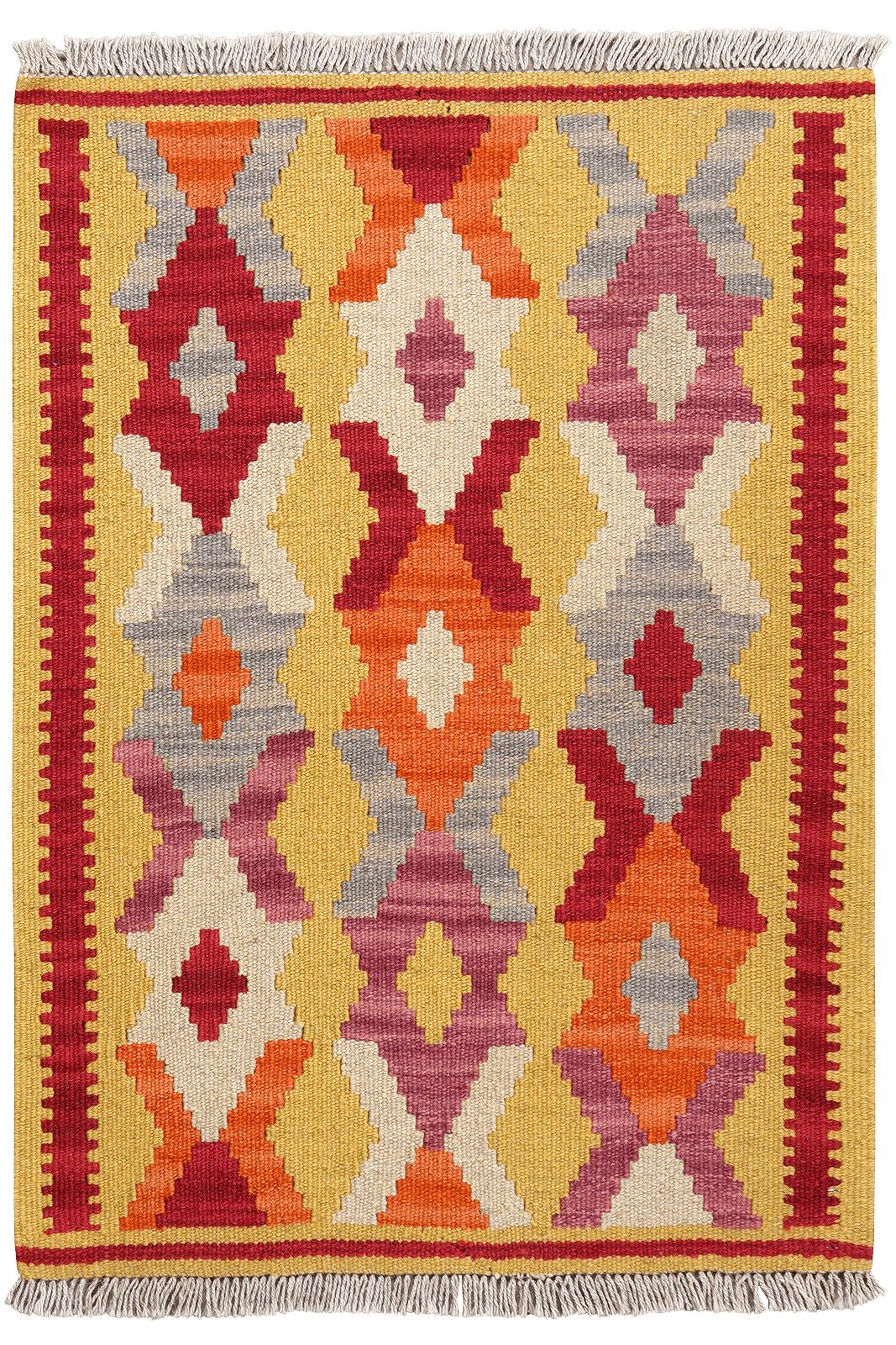 Looma Teppich Kelim Gashgai 88x64cm, rechteckig, Höhe: 5 mm, Gashgai, Schurwolle, Unikat