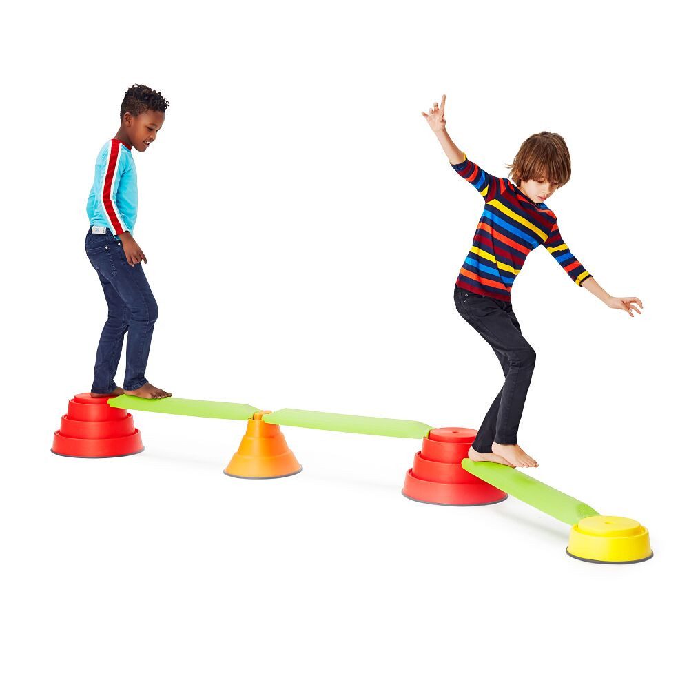 Gonge Balancetrainer Build N’ Balance Set Balancestrecke, Ideal für Kindergärten, Kitas und Einrichtungen
