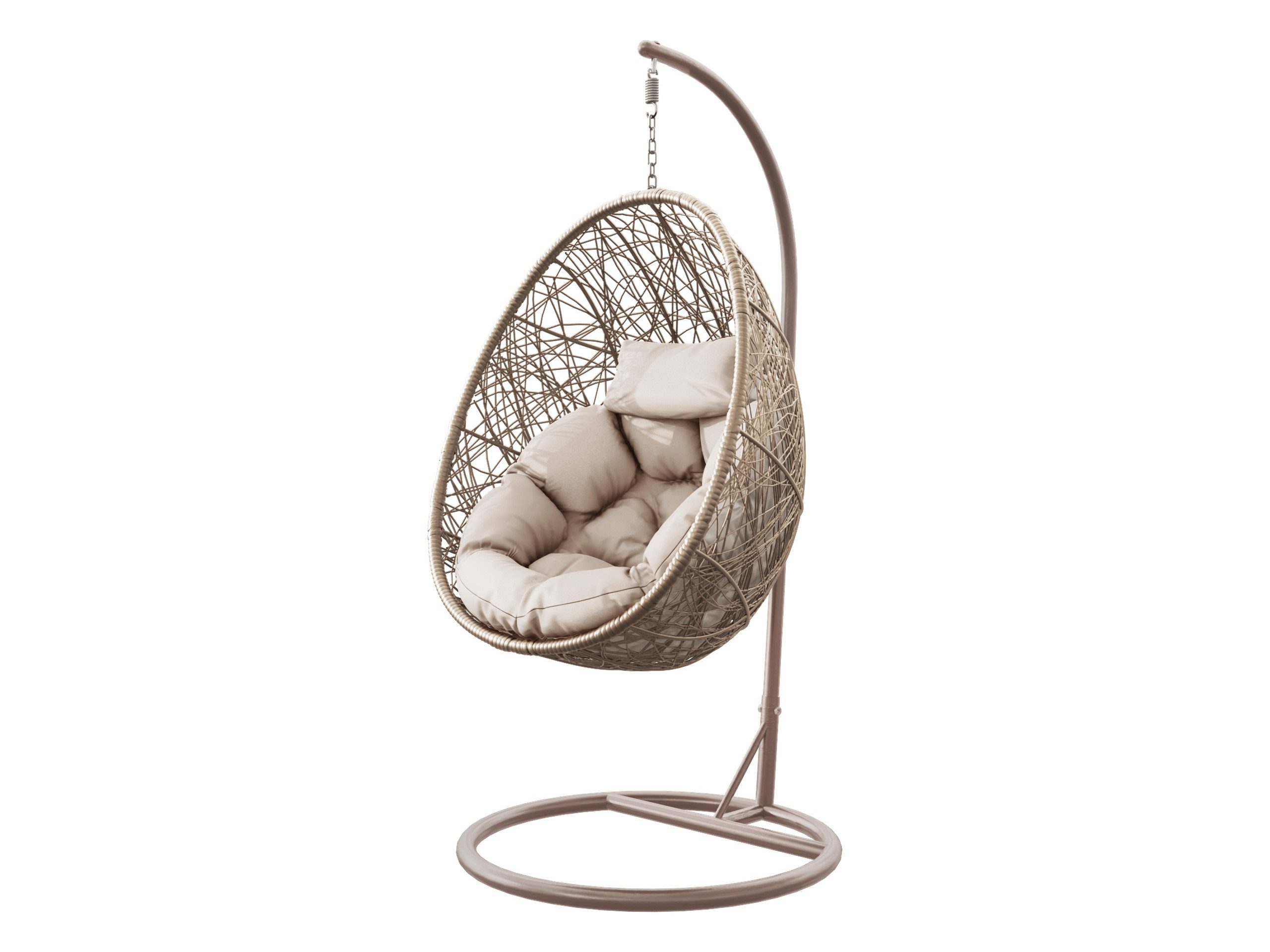 MIRJAN24 Hängesessel Fogo, Hängekorb mit Gestell und Kissen, Stahlskelett