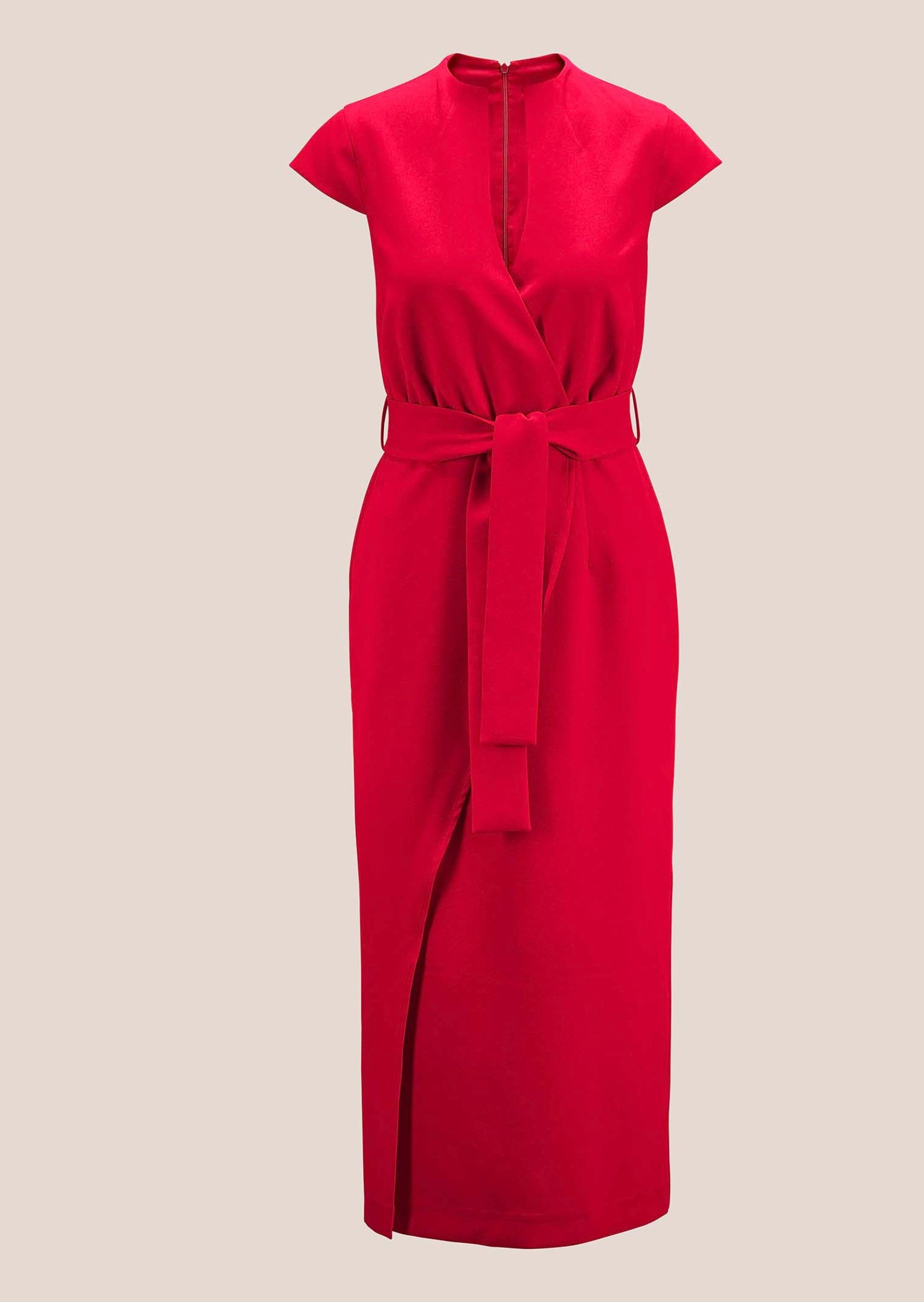 MADELEINE Maxikleid Elegantes Midi-Kleid in Wickeloptik