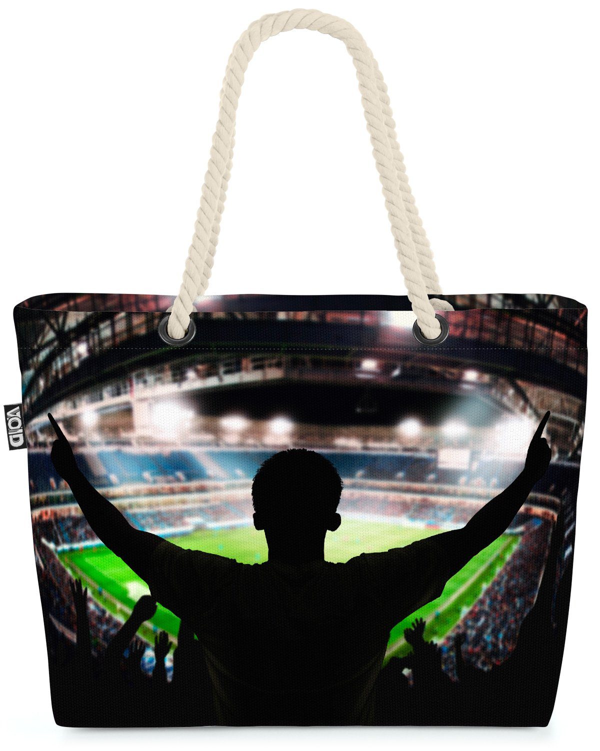 Fussball Fussballfan Fussball (1-tlg), Strandtasche Spielfeld Stadion Elfmeter Fussballfan VOID