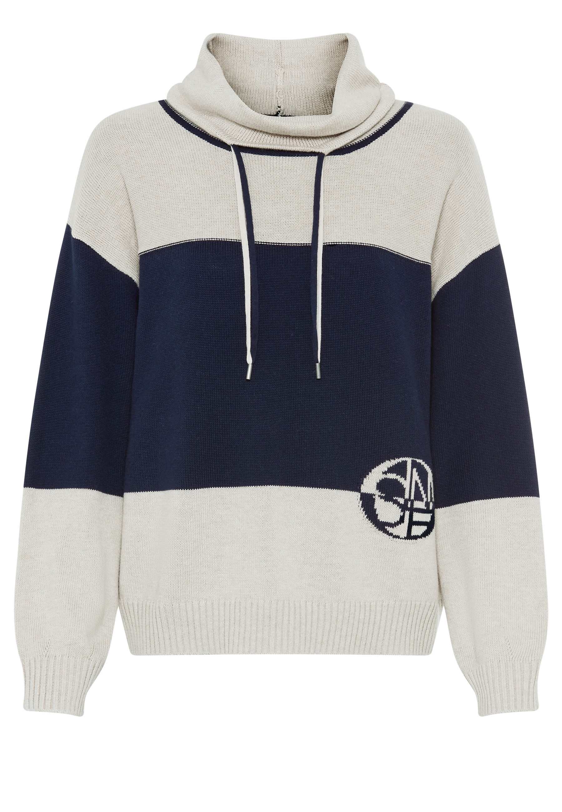 Olsen Strickpullover mit halsfernem Rollkragen
