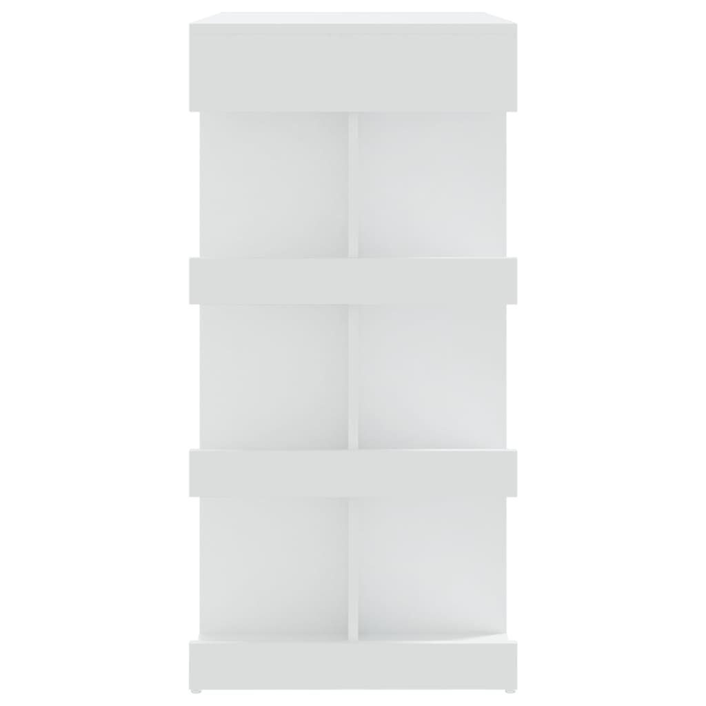 vidaXL Weiß Esstisch Weiß Weiß | Holzwerkstoff 100x50x101,5 (1-St) Bartisch cm Regal mit