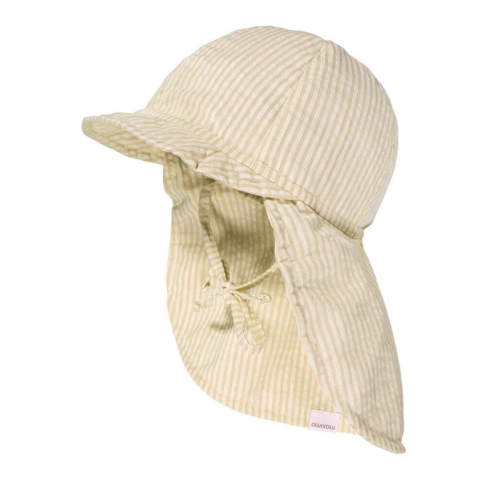 MAXIMO Schirmmütze MINI-Schildmütze, Streifen doppelt, Nackenschutz, Bindeband, UV 50 (1-St)