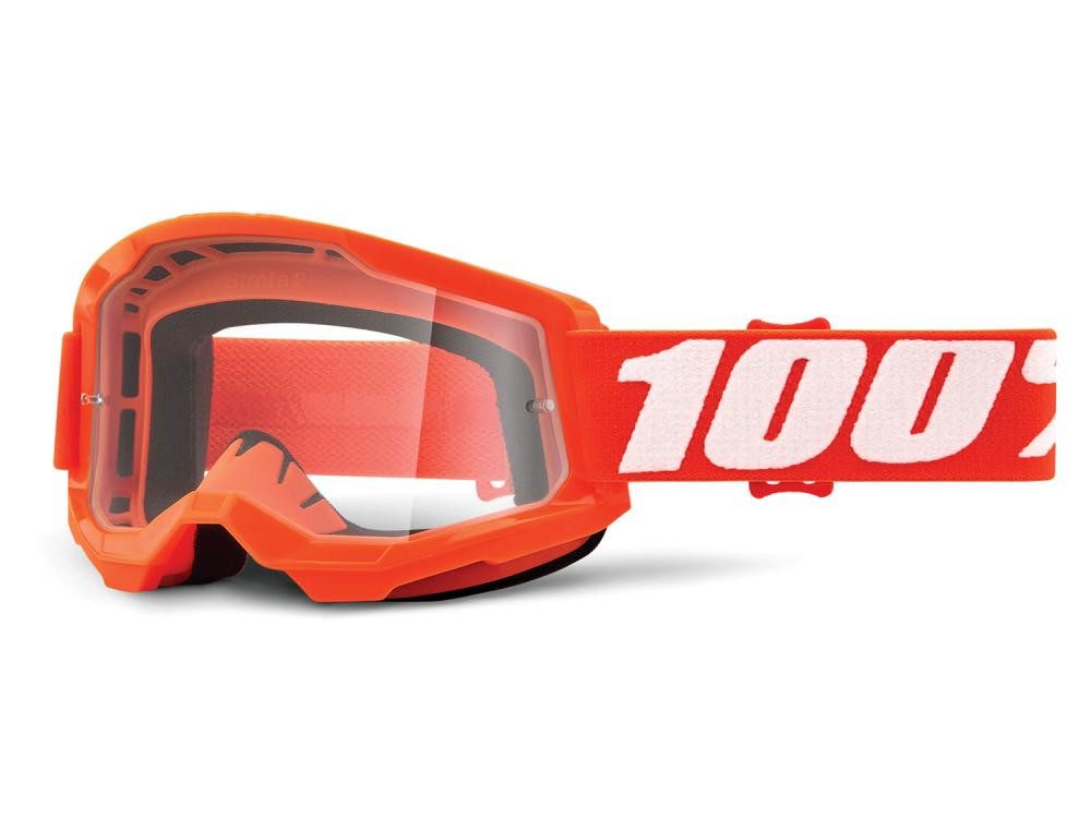 100% Sonnenbrille 100% Strata 2 Goggle - Clear Lens unis orange - klare Sicht & top Komf