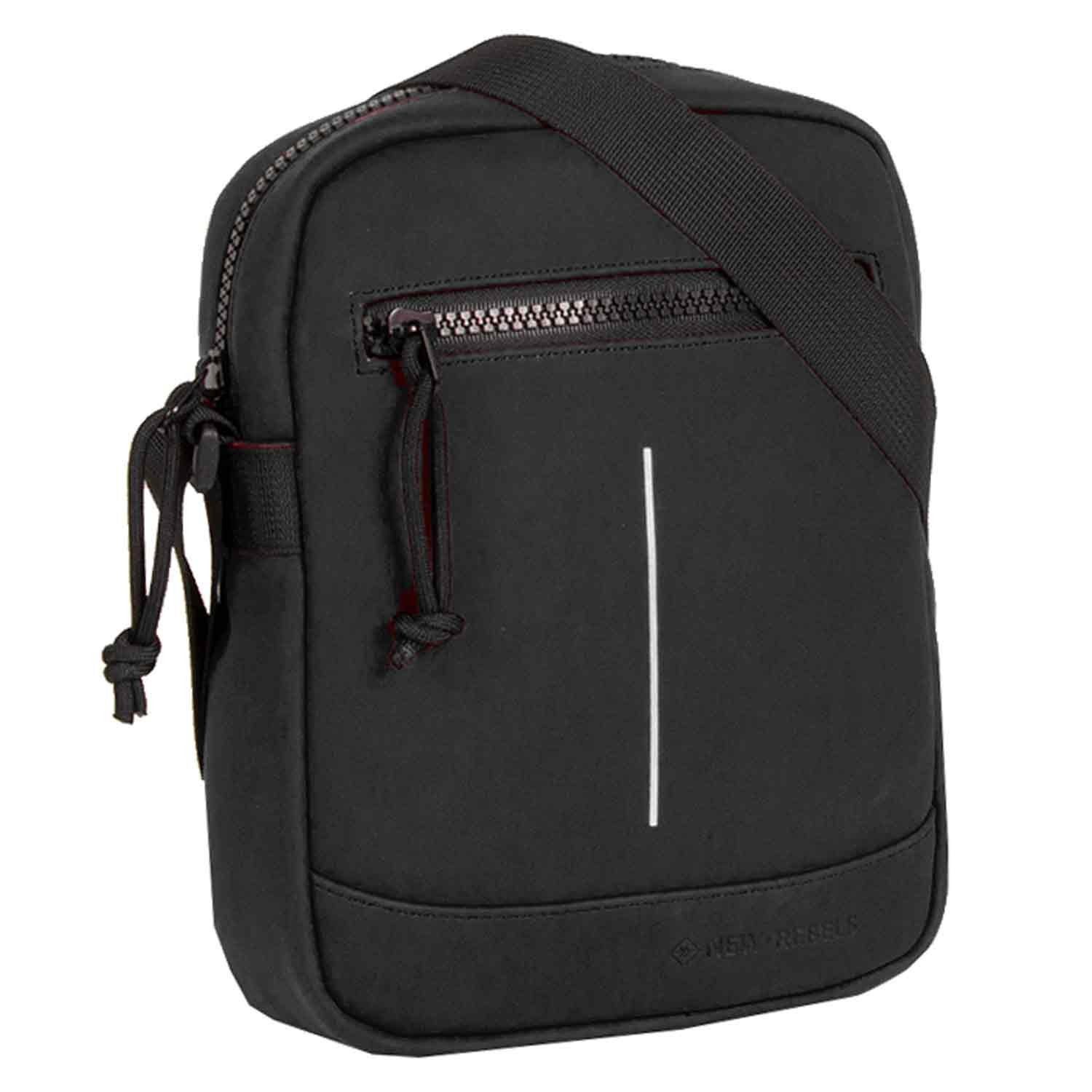Umhängetasche New Rebels Umhängetasche Mart Top Zip schwarz (Stück, Stück), Reißverschluss