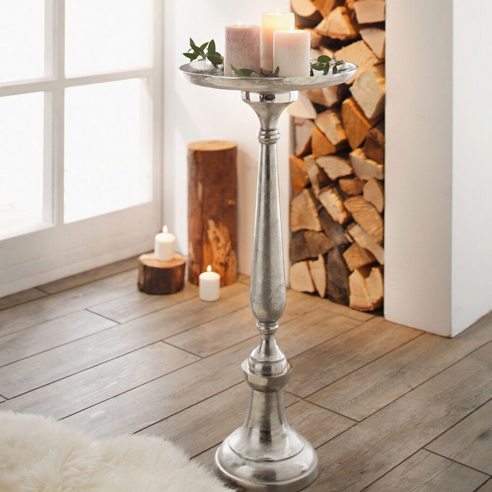 Home-trends24.de Dekosäule Dekosäule Säule Silber Edel Deko Dekoständer Stä günstig online kaufen