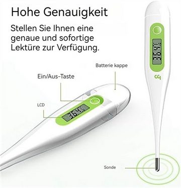 Dekorative Fieberthermometer Digitales Fieberthermometer, genaue und schnelle Lesung, 1-tlg., lesen & Monitor Fieber Temperatur für Baby Kinder Erwachsene