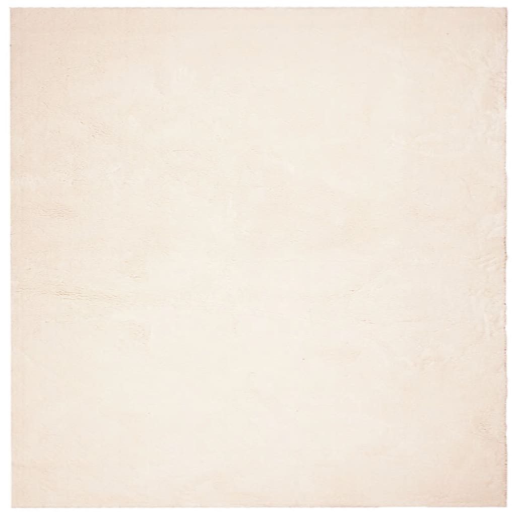 vidaXL Teppich Teppich HUARTE Kurzflor Weich und Waschbar Beige 160x160 cm, Höhe: 1 mm