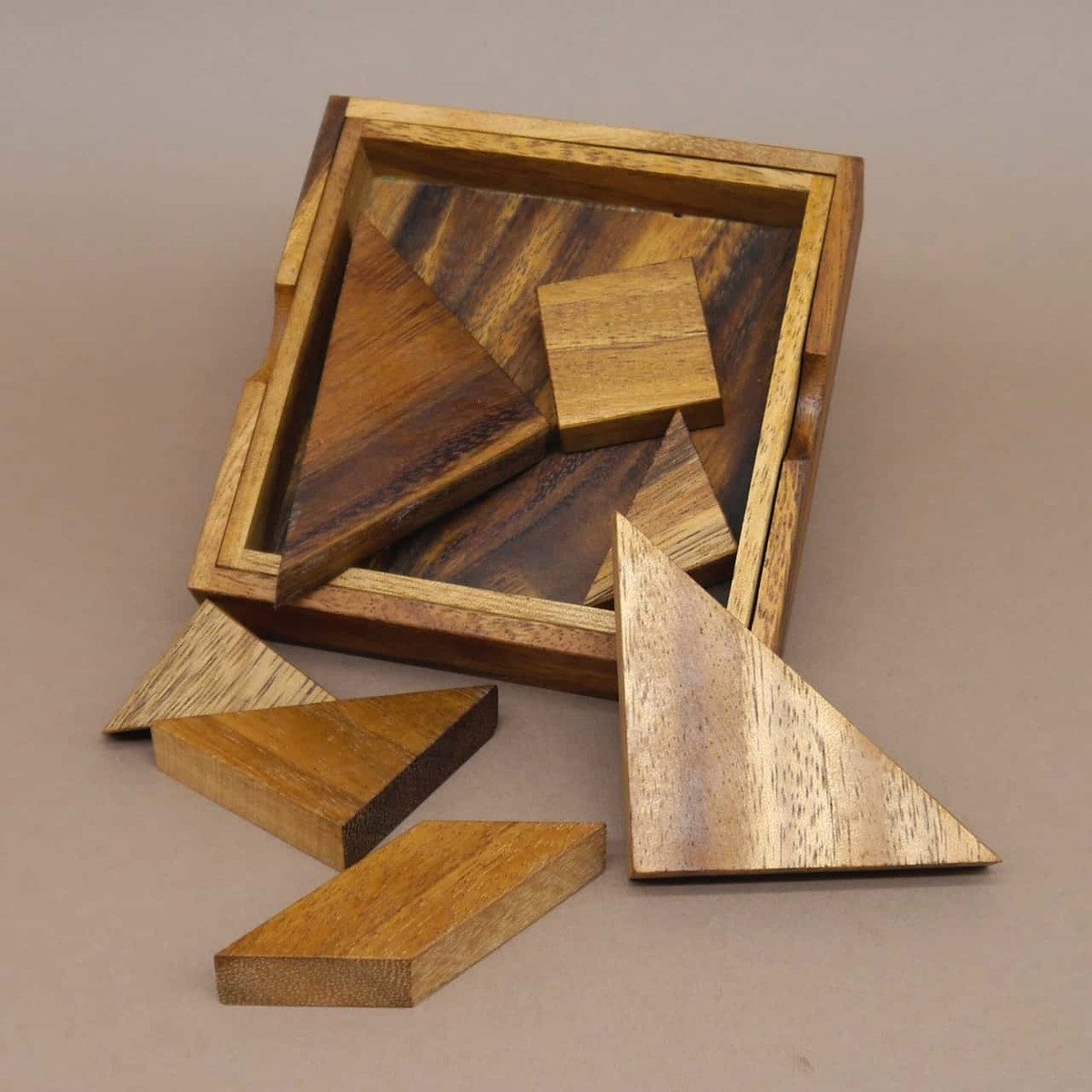 ROMBOL Denkspiele Spiel Tangram - das älteste und variantenreichste Legespiel der Welt, Denkspiel, Holzpuzzle
