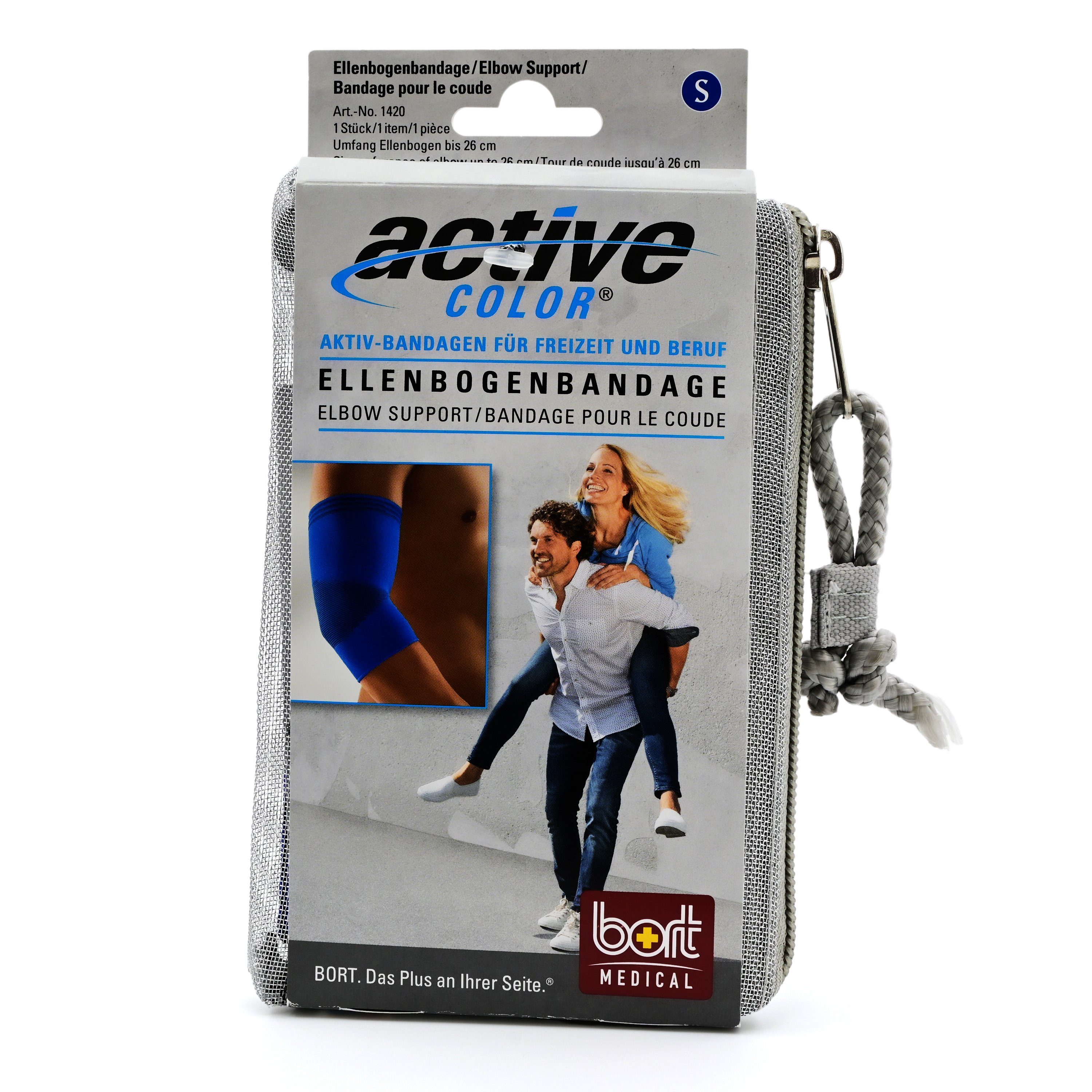 Bort GmbH Ellenbogenbandage BORT ActiveColor Ellenbogenbandage S blau, 1 Stück