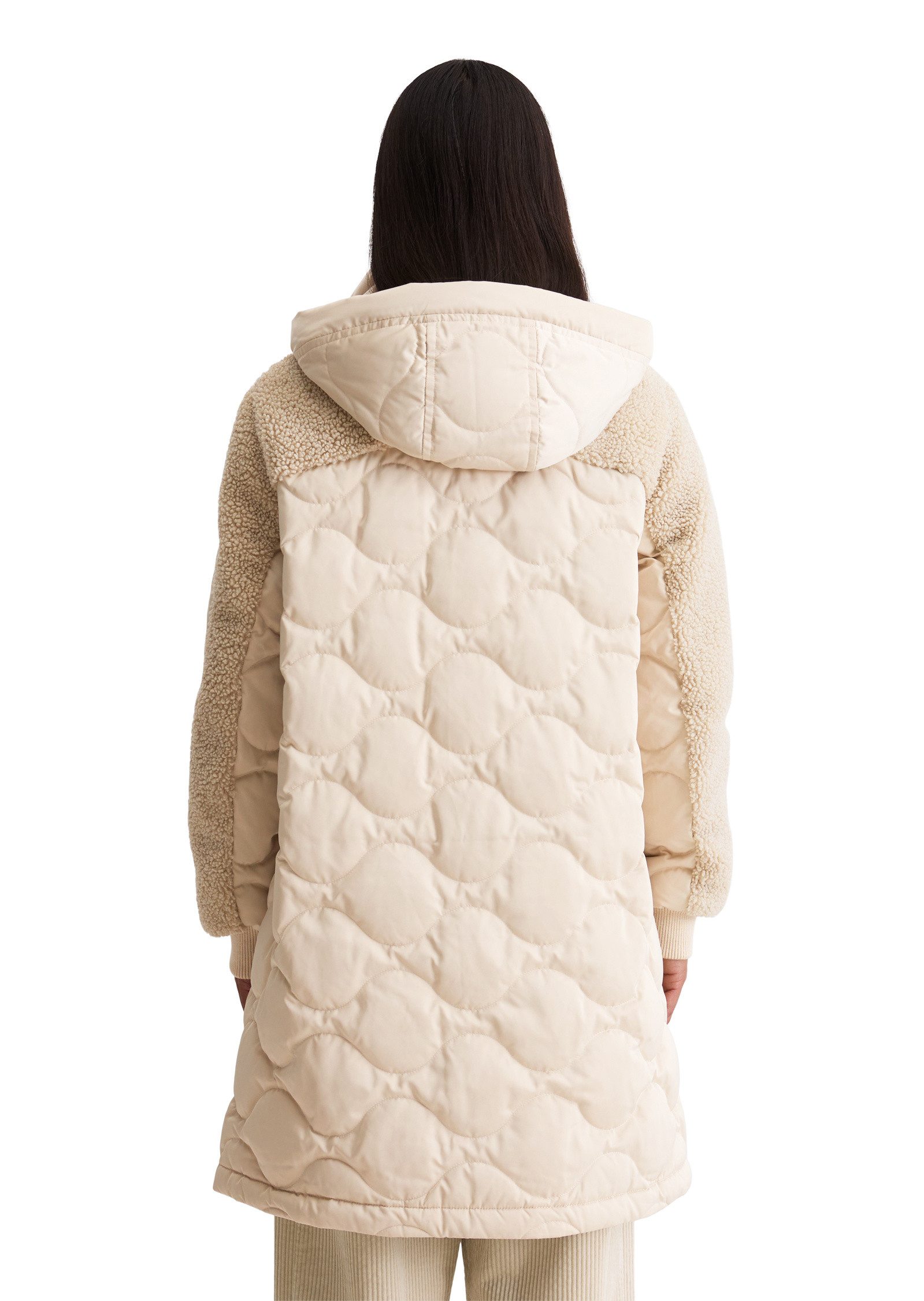 Marc O'Polo Daunenjacke mit lässigen Teddyplüsch-Details