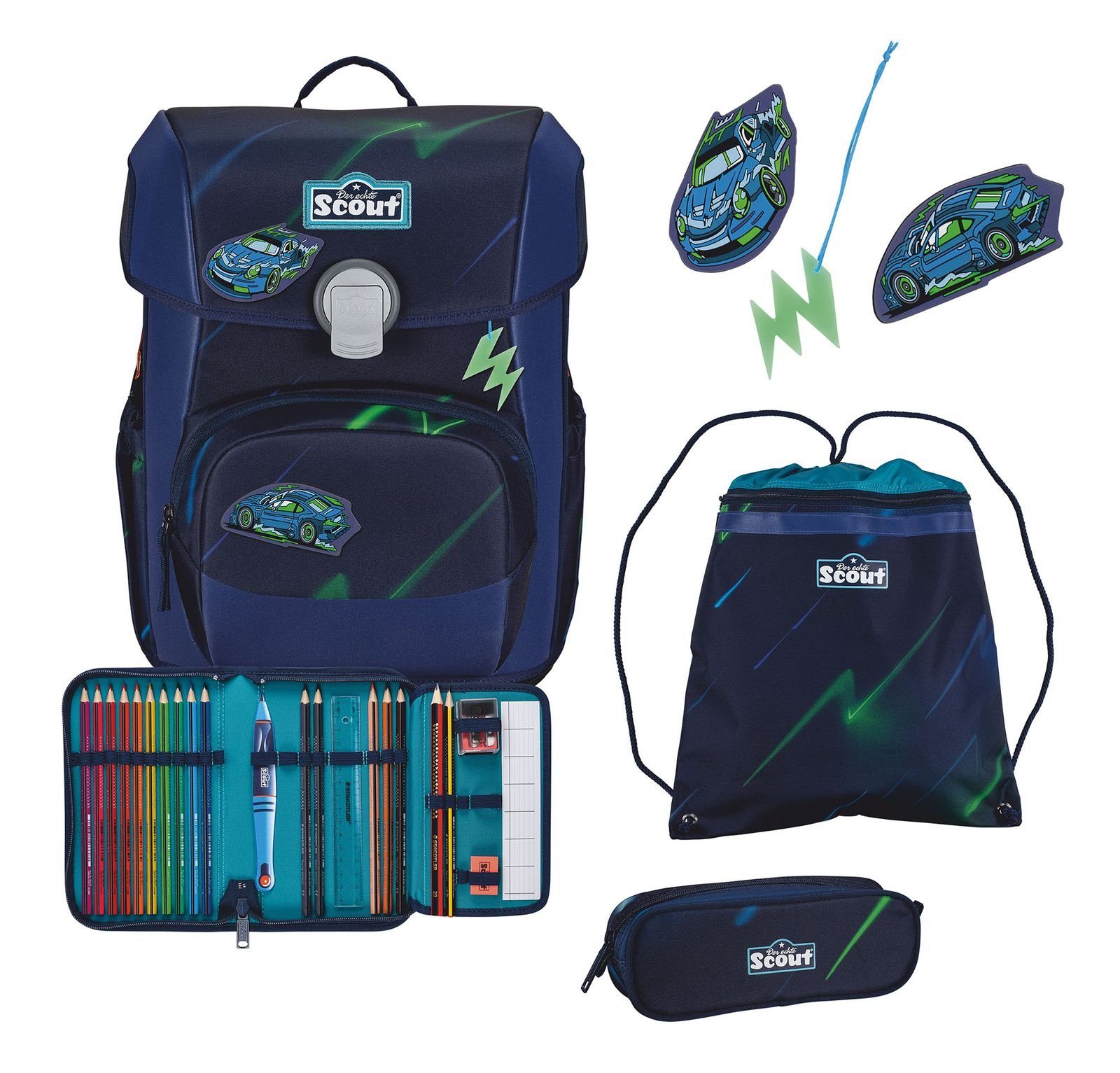 Scout Schulranzen Superflash (Set, 4-tlg)