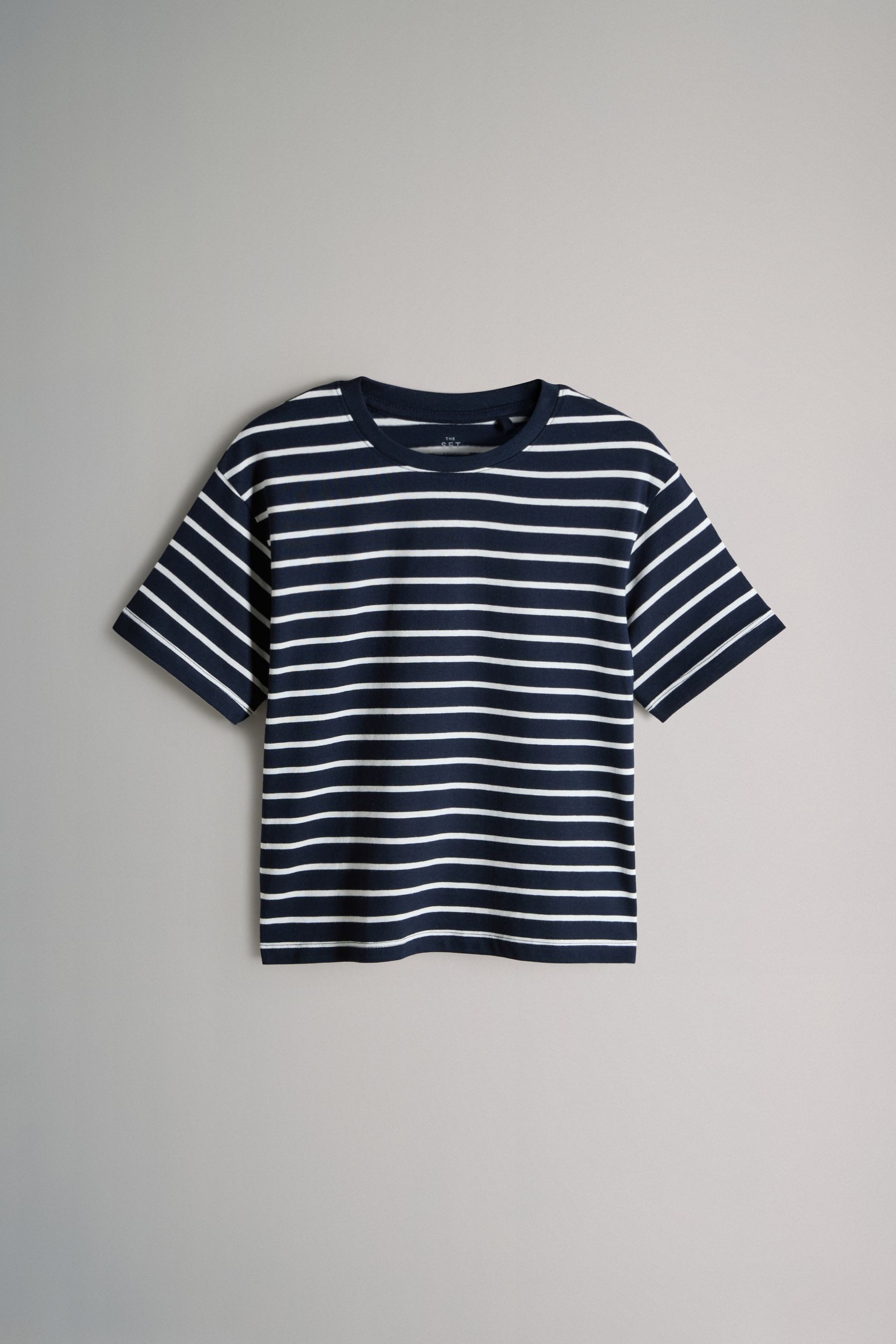 The Set T-Shirt The Set Oversized T-Shirts mit Streifen, 6er-Pack (6-tlg)