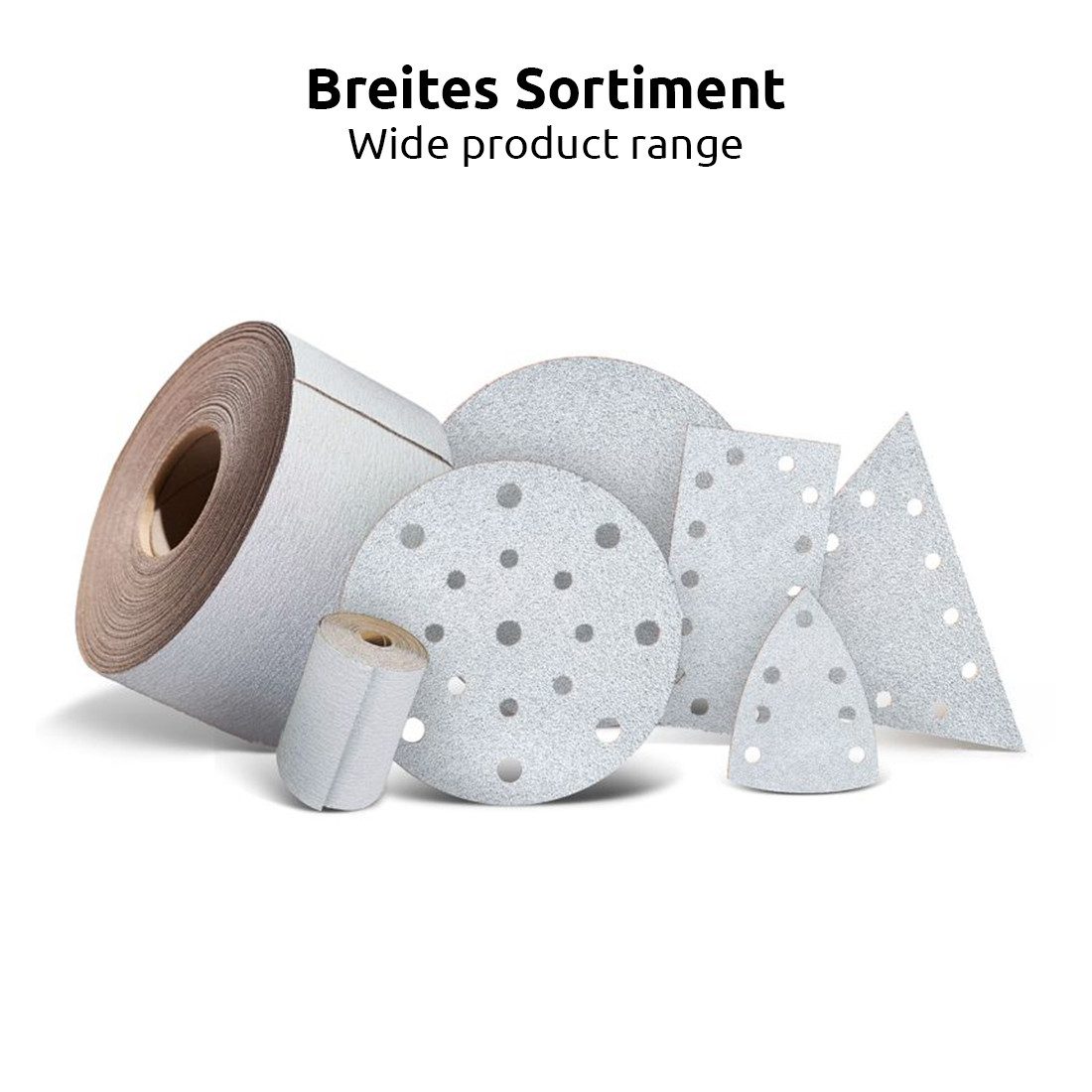 MioTools Schleifscheibe Ø 150 mm 17-Loch Klett-Schleifscheiben für Exzenterschleifer, Normalkorund, 50 Stk., K150