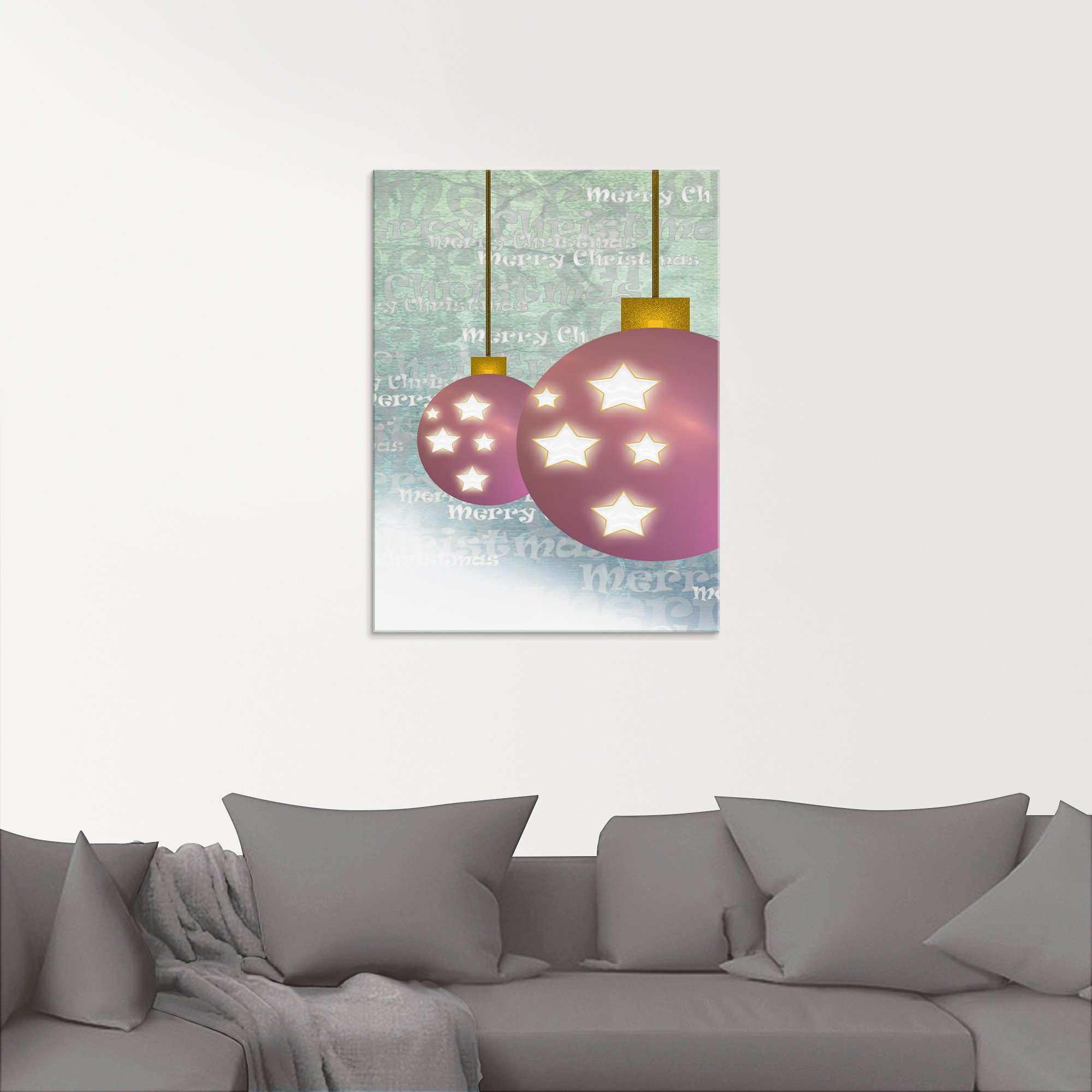 Artland Glasbild »Weihnachtskugel«, Weihnachten (1 Stück)-HomeTrends
