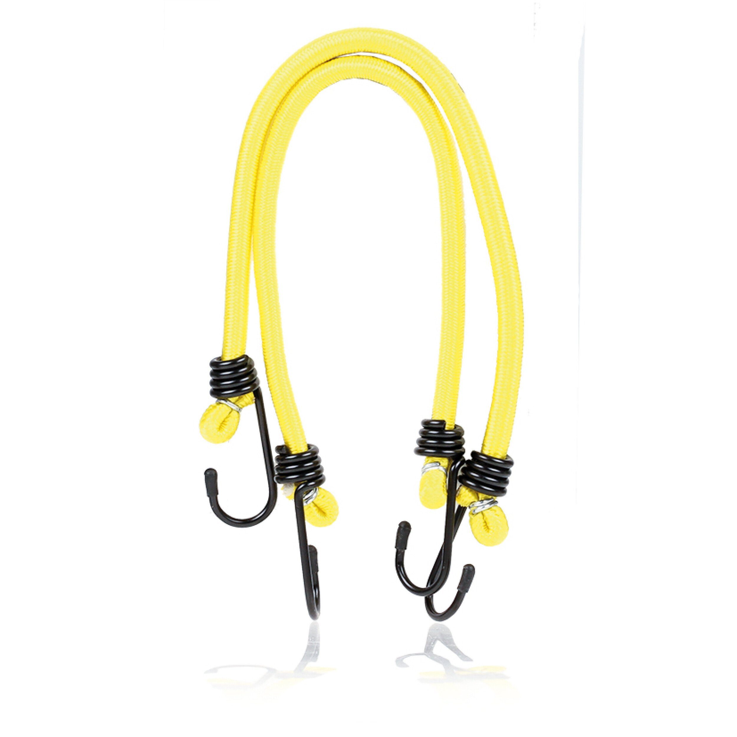 alca Zurrgurt Gepäckspanner 2 St. 40cm gelb Spanngurte Haken verstellbar & dehnbar (2-St)