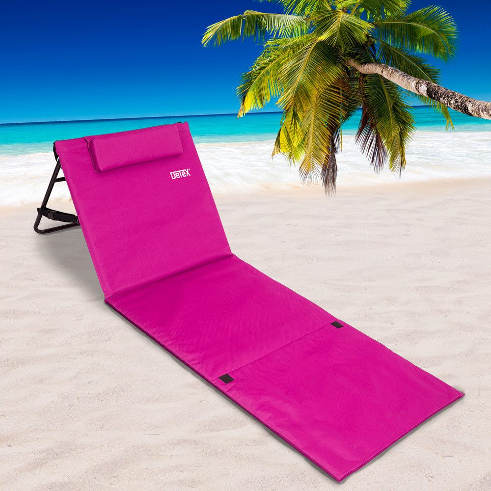Detex Gartenliege, Rückenlehne Gepolstert Pink Tasche günstig online kaufen