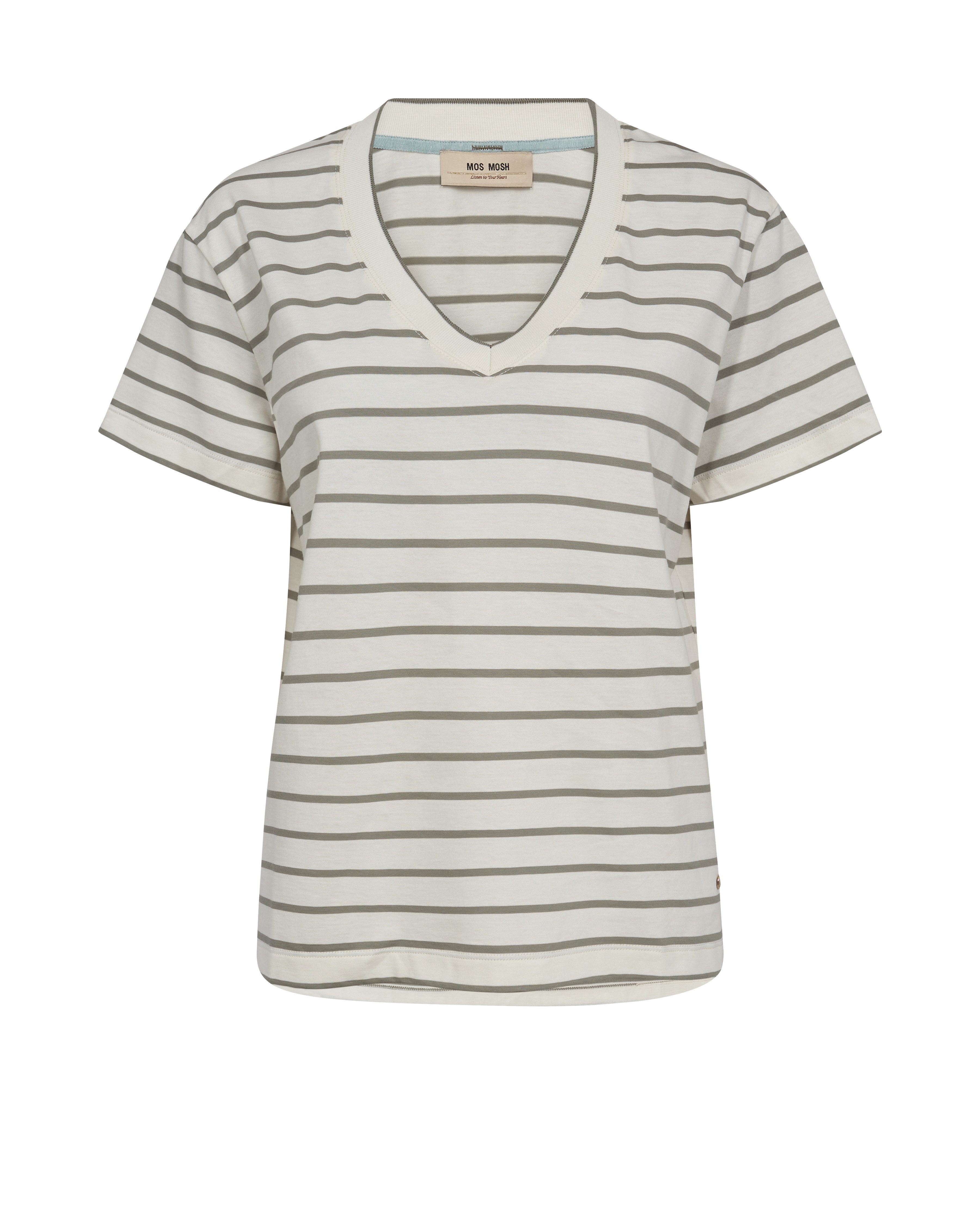 Mos Mosh Shirtbluse MMNani V-SS Stripe Tee günstig online kaufen