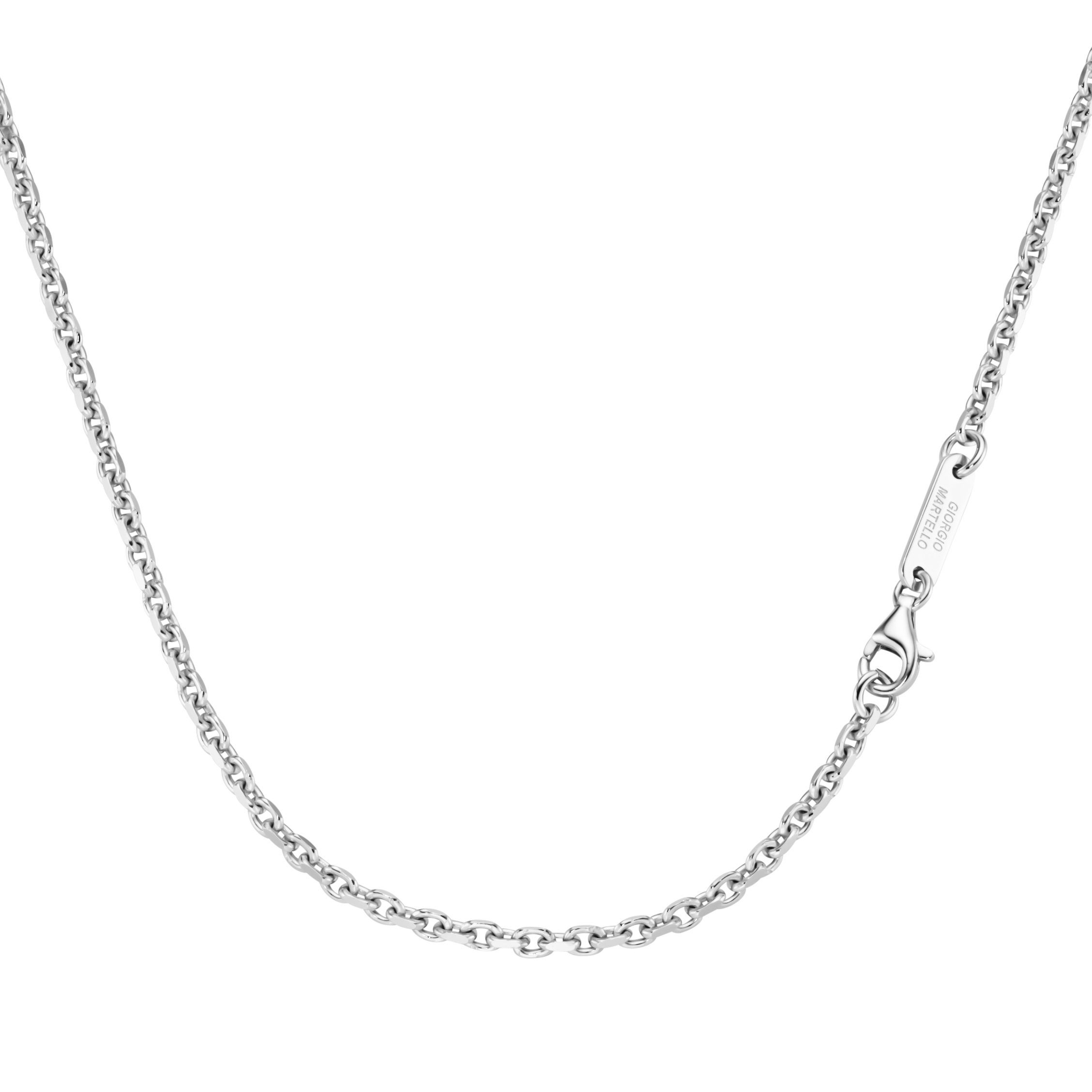 GIORGIO diamantiert, MARTELLO Silberkette massiv, MILANO Ankerkette, Silber 925