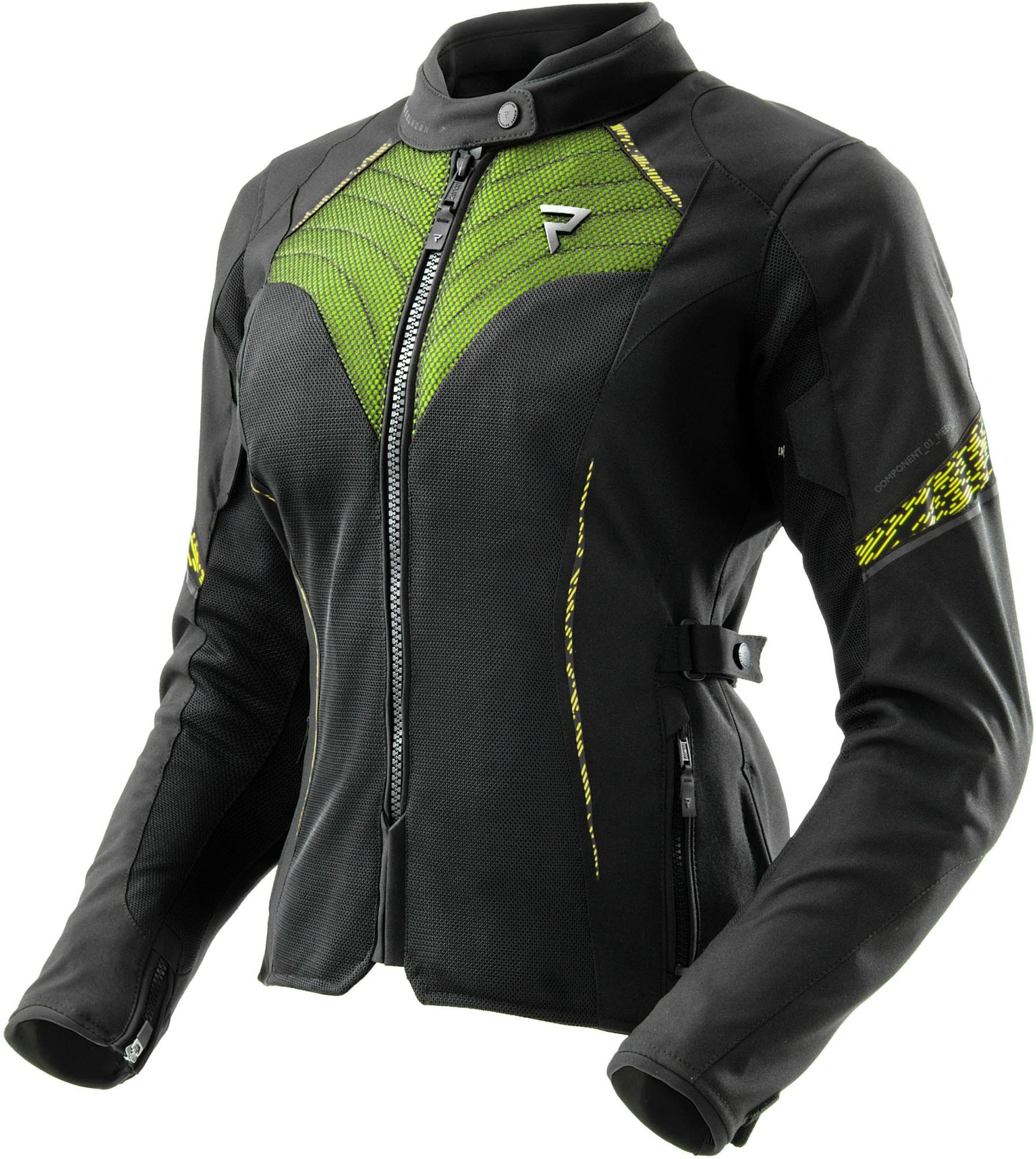 Rebelhorn Motorradjacke Jax wasserdichte Damen Motorrad Textiljacke Rückenprotektor enthalten,Verbindungsreißverschluss,Ellenbogenpro
