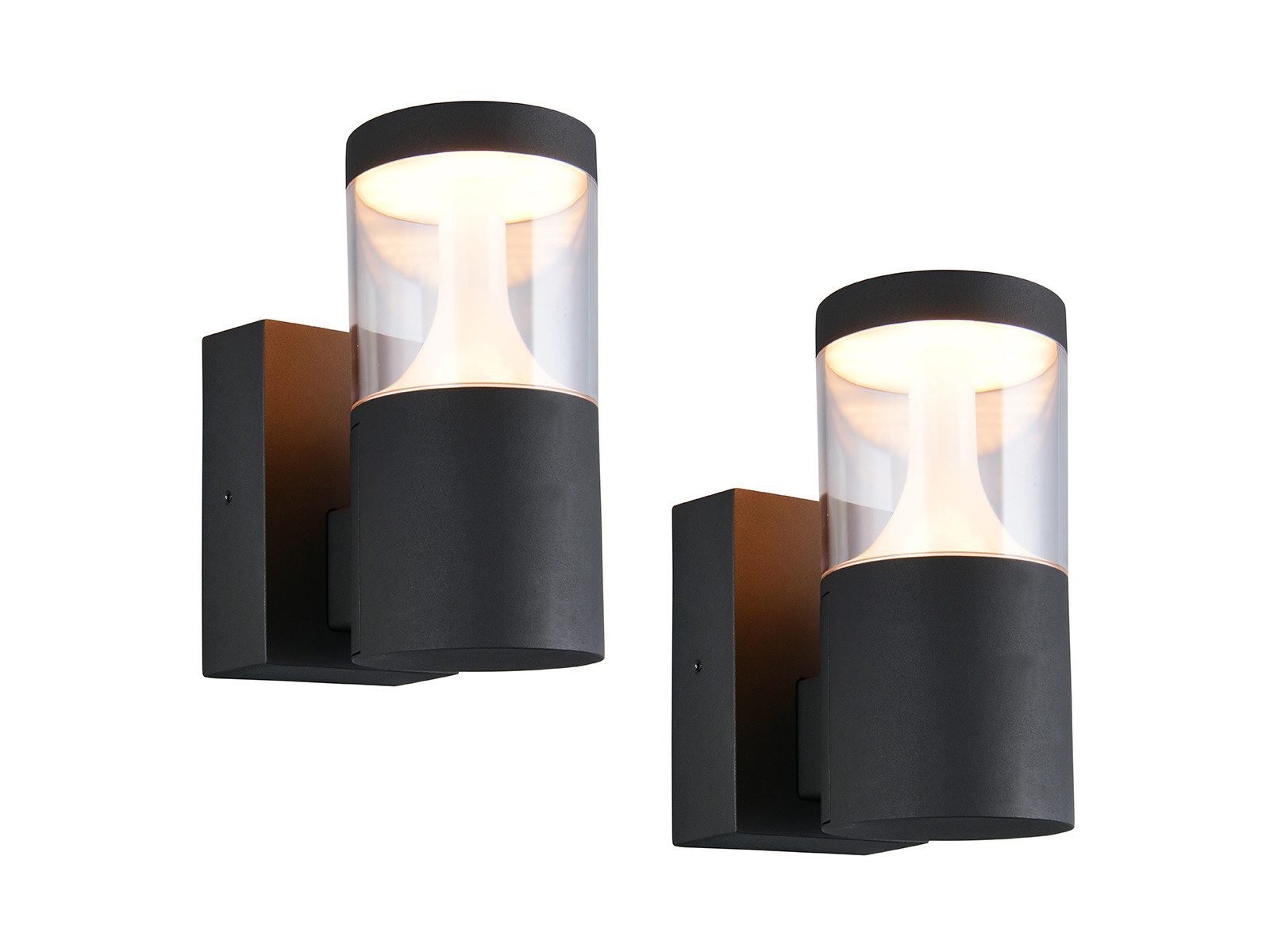 TRIO Leuchten LED Außen-Wandleuchte 2er SET für Reihenschaltung, Höhe 24cm, Dimmfunktion, LED fest integriert, Warmweiß, Neutralweiß, Haus-Wand Außenleuchten, besonders wetterfeste Fassadenbeleuchtung
