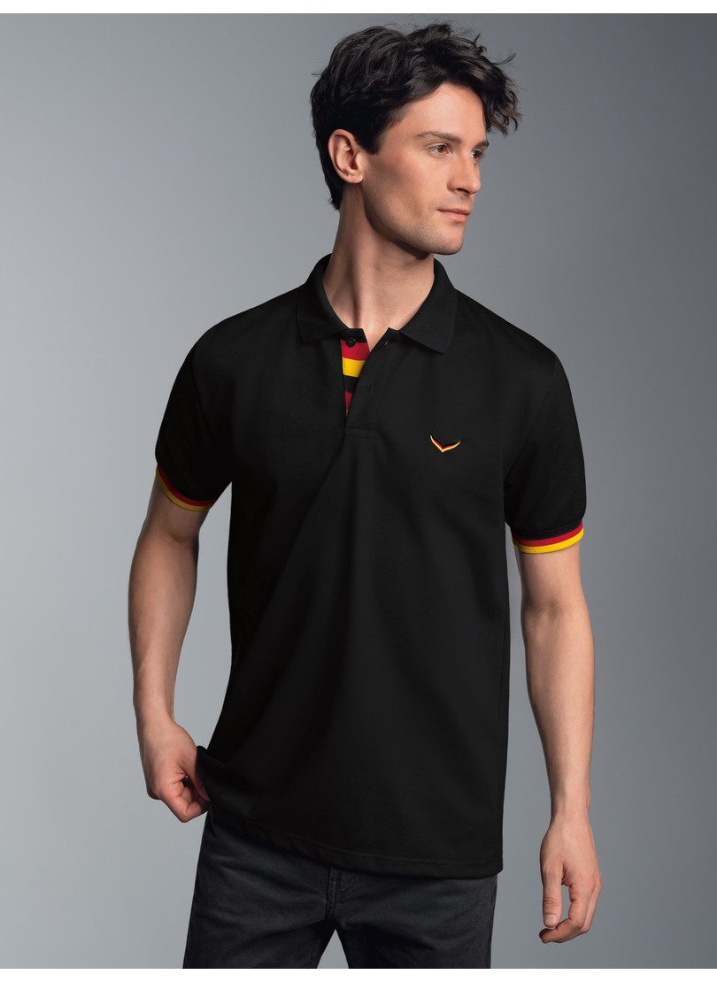 Trigema Poloshirt TRIGEMA Deutschland Poloshirt (1-tlg)