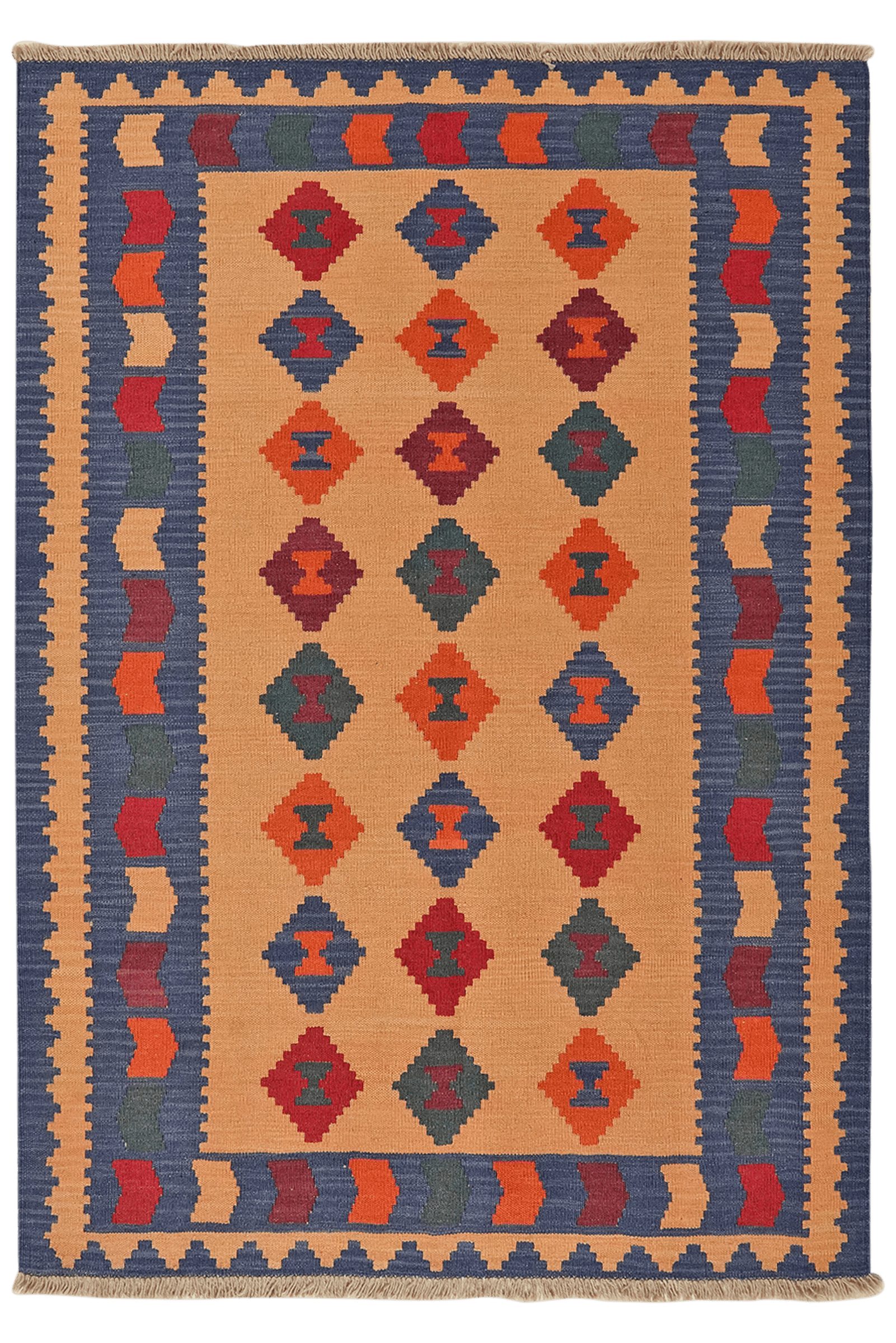 Looma Teppich Kelim Gashgai 180x127cm, rechteckig, Höhe: 5 mm, Gashgai, Schurwolle, Unikat