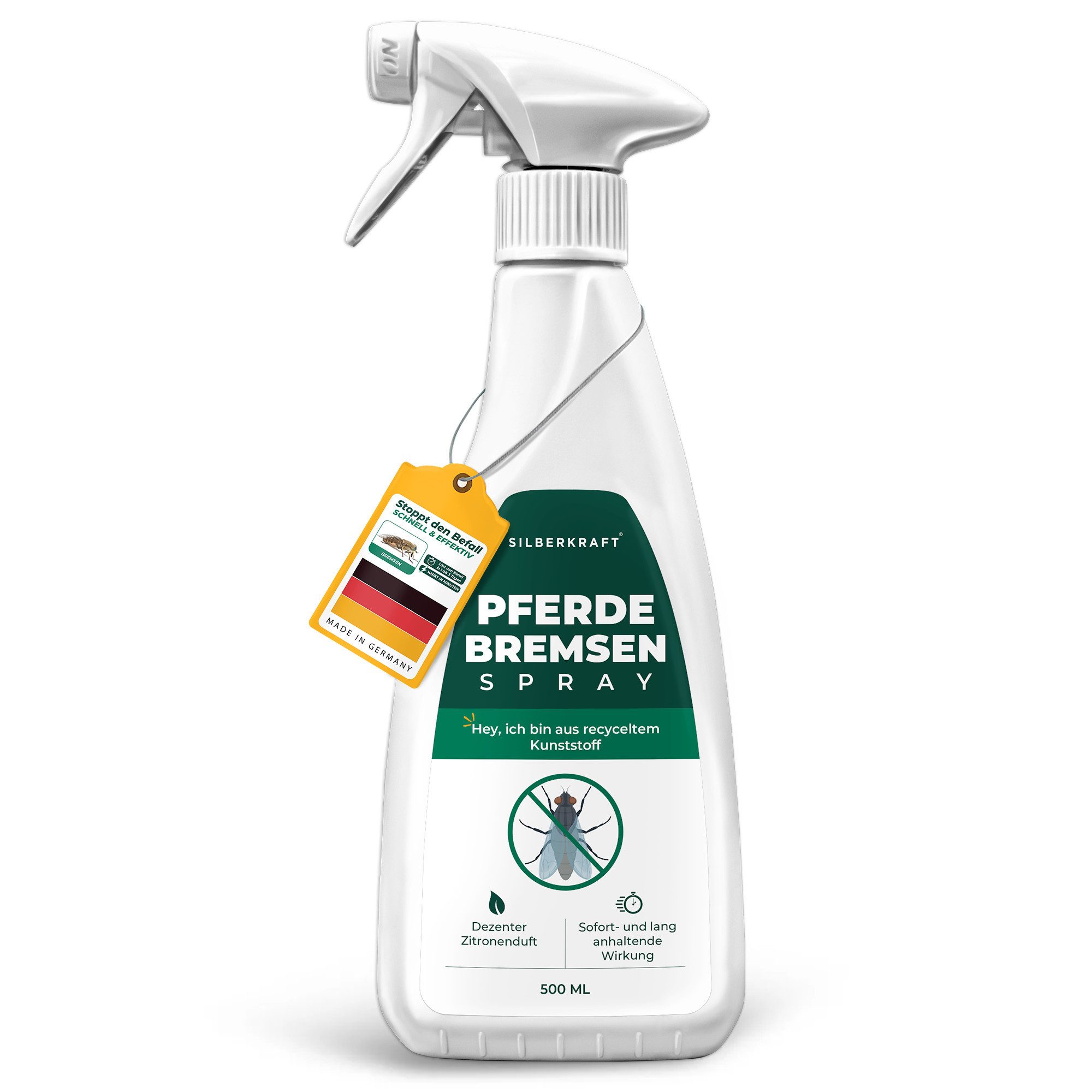 Silberkraft Insektenschutz-Spray Silberkraft Bremsenspray für Pferde, Bremsen-Ex für Pferd & Reiter, 1-tlg., hochwirksames Fliegenspray & Insektenabwehr für Stall & Weide