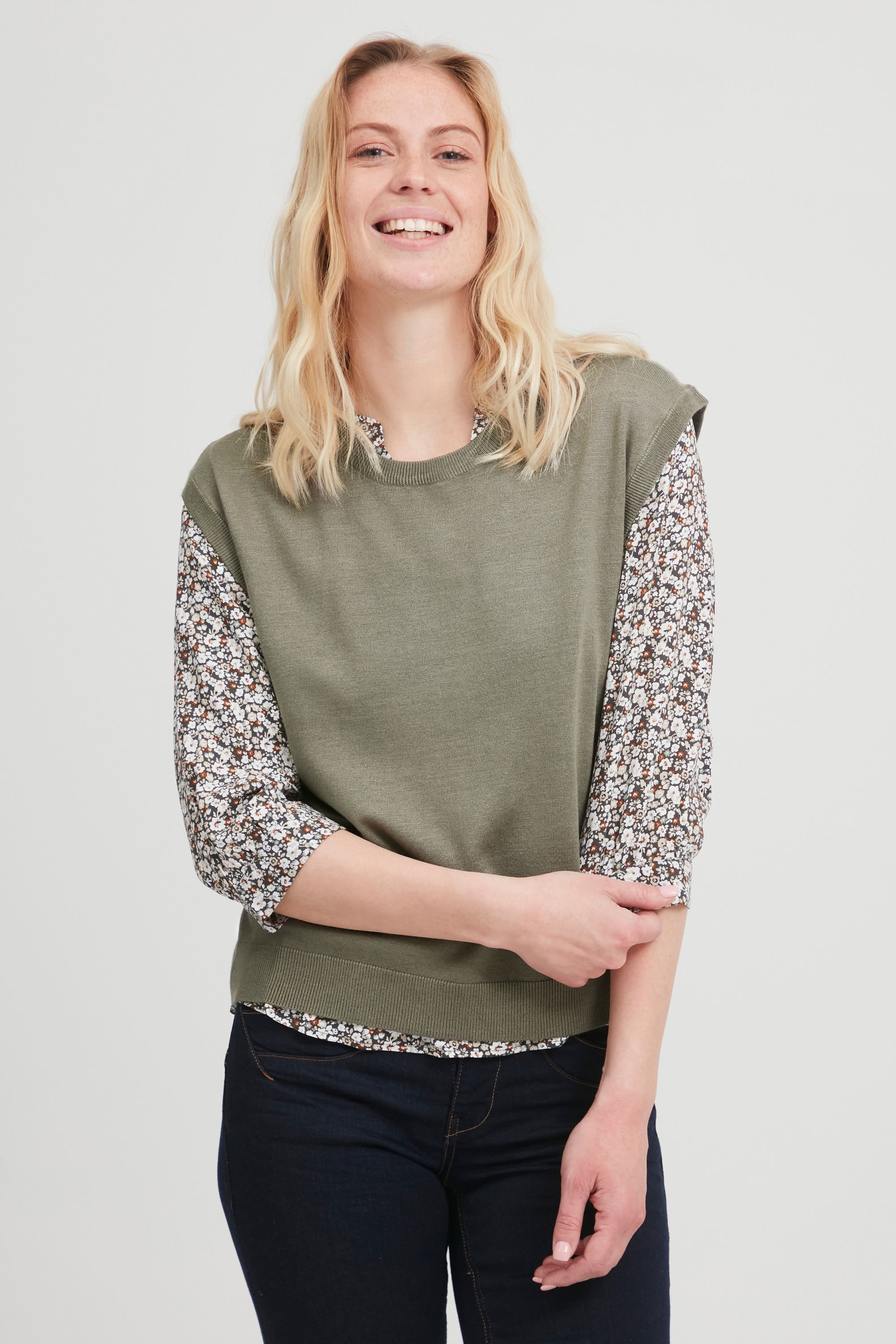 Kurzarmpullover FRZUBASIC 134 Slipover - 20608843