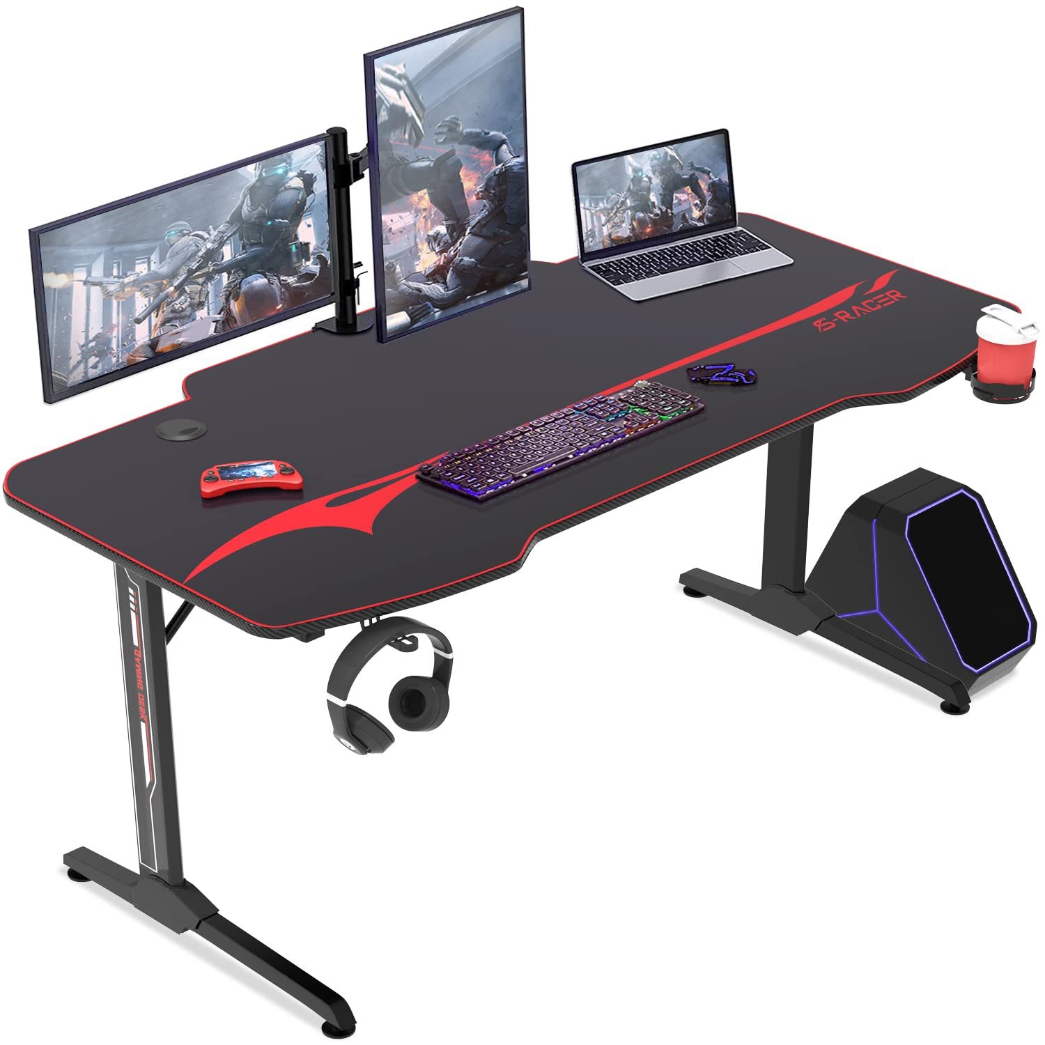 GUNJI Computertisch Gamingtisch 160 cm Computer Schreibtisch Gamer Tisch günstig online kaufen