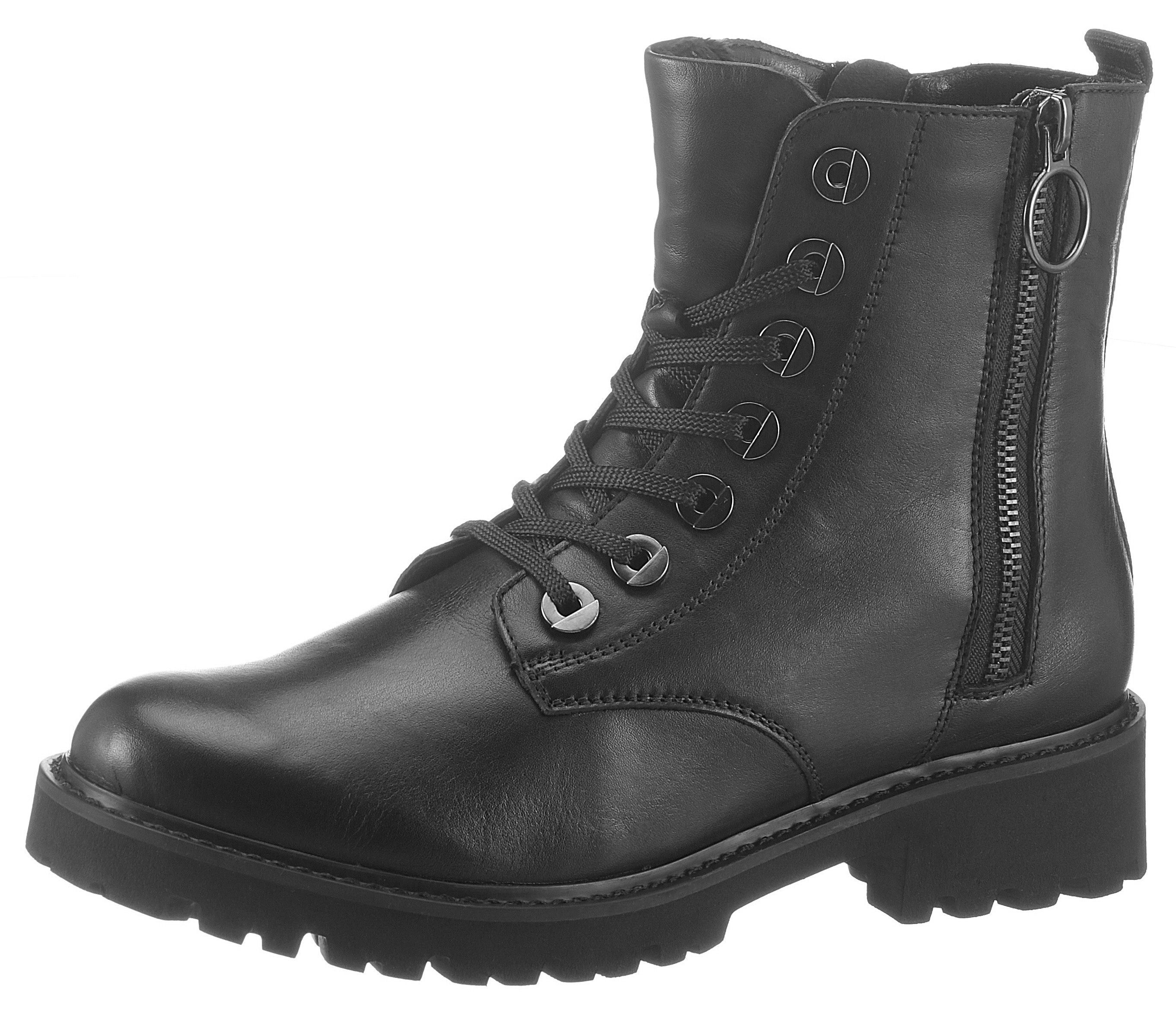 Remonte Schnürstiefelette, Blockabsatz, Stiefelette, Schnürboots, Flats günstig online kaufen