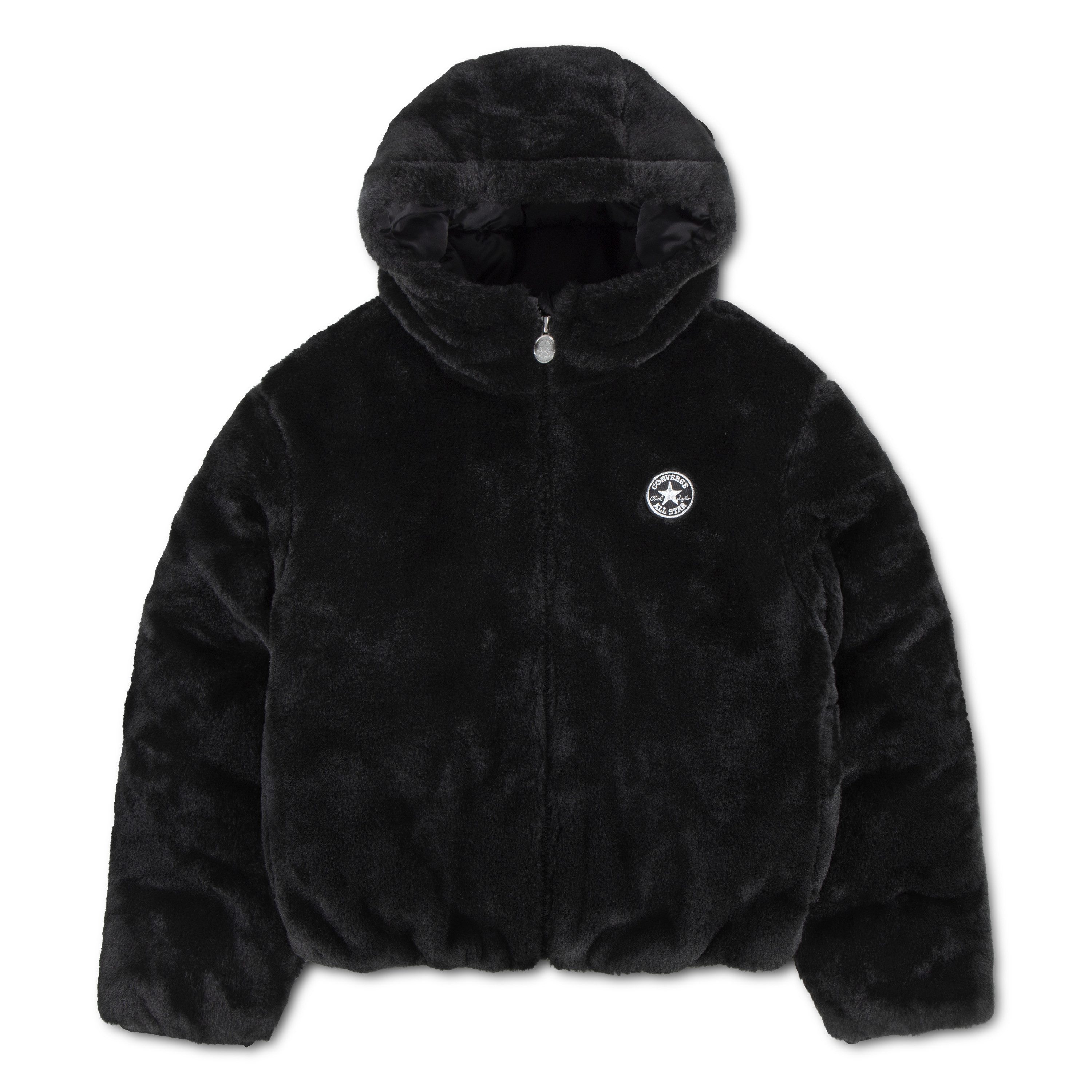 Converse Steppjacke CNVG HOODED FAUX FUR JKT mit strukturierter Steppung, aus Polyester, in den Größen S bis XL